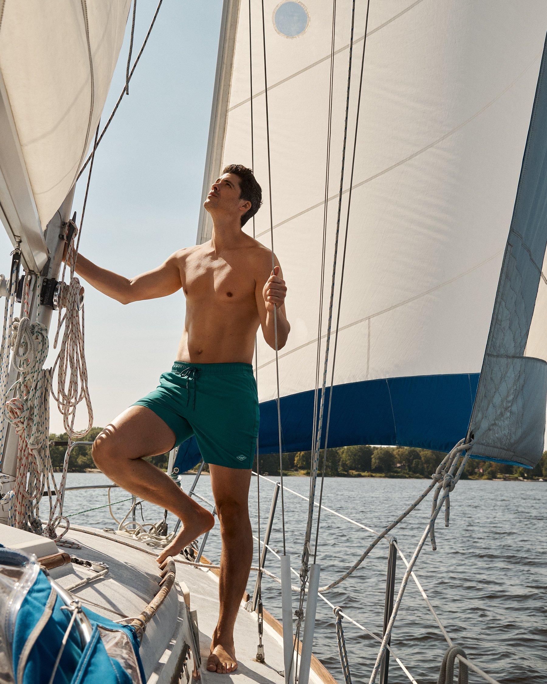 SHORELINE SEVEN Long Liner Volley Swimsuit Green 03100058 - View2