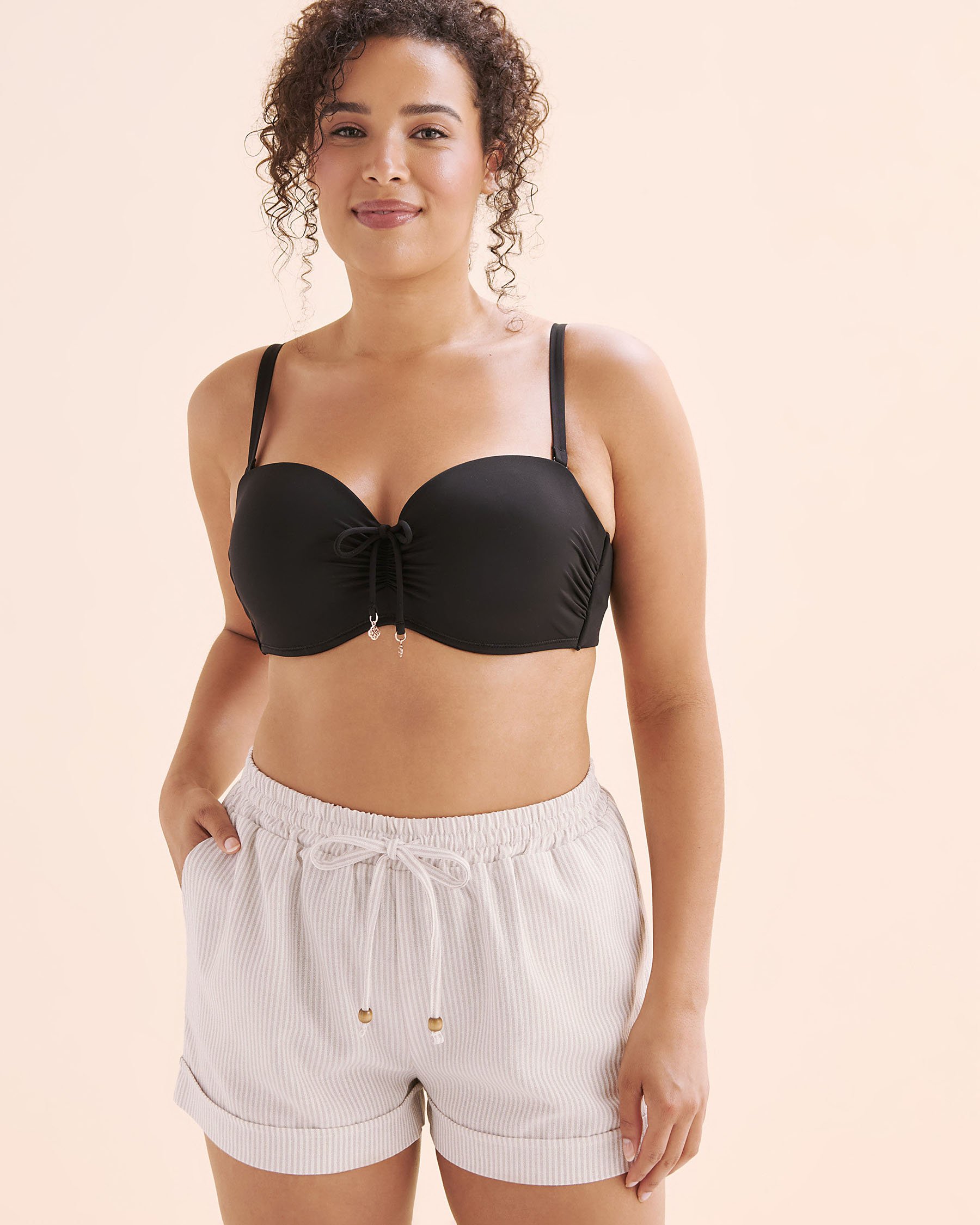 OFF THE BEACH Beach Striped Short Beige stripes 02200098 - View4