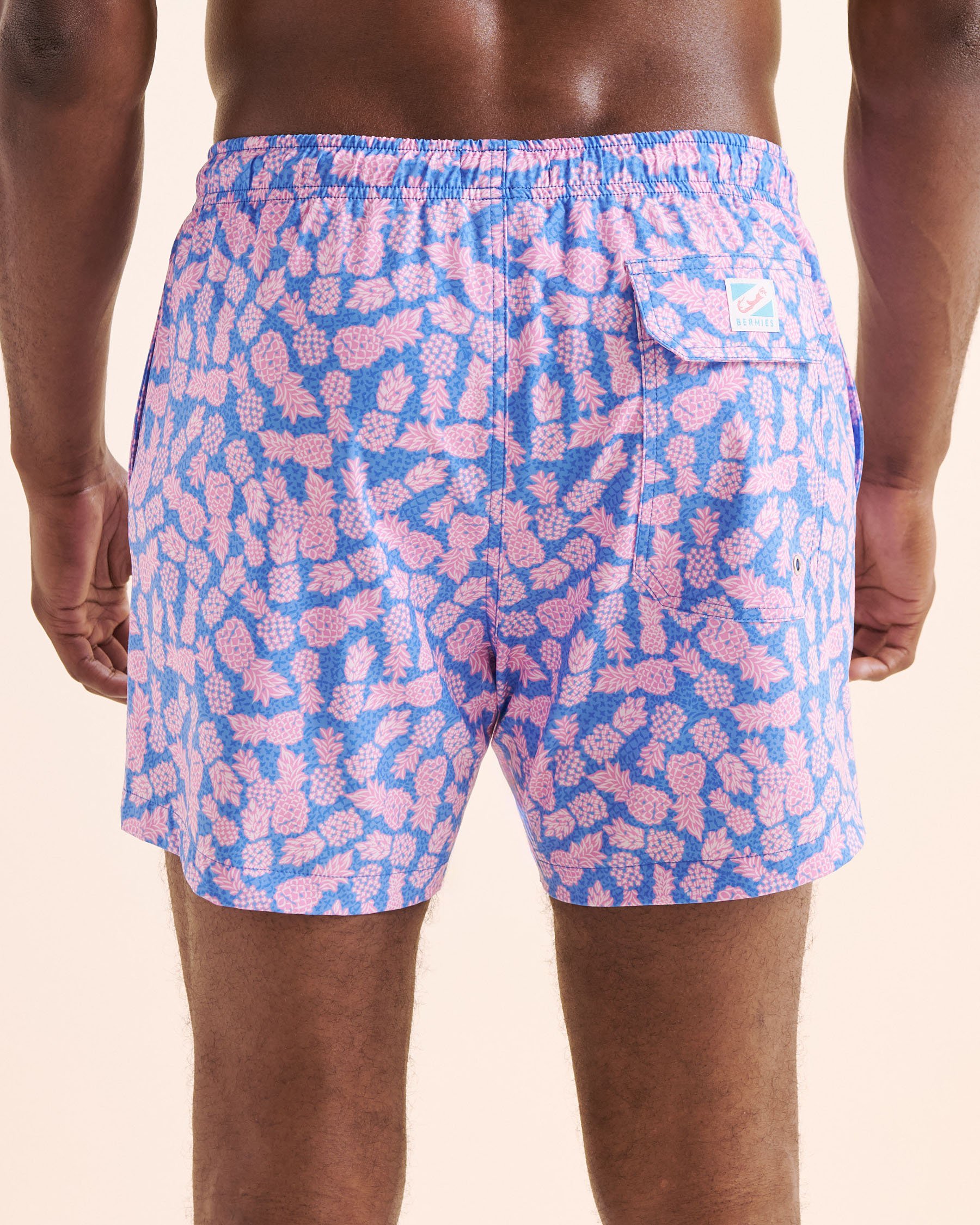 BERMIES Classic Pineapple Swimsuit with Mesh Liner Blue PNE3.0-CLAL - View2