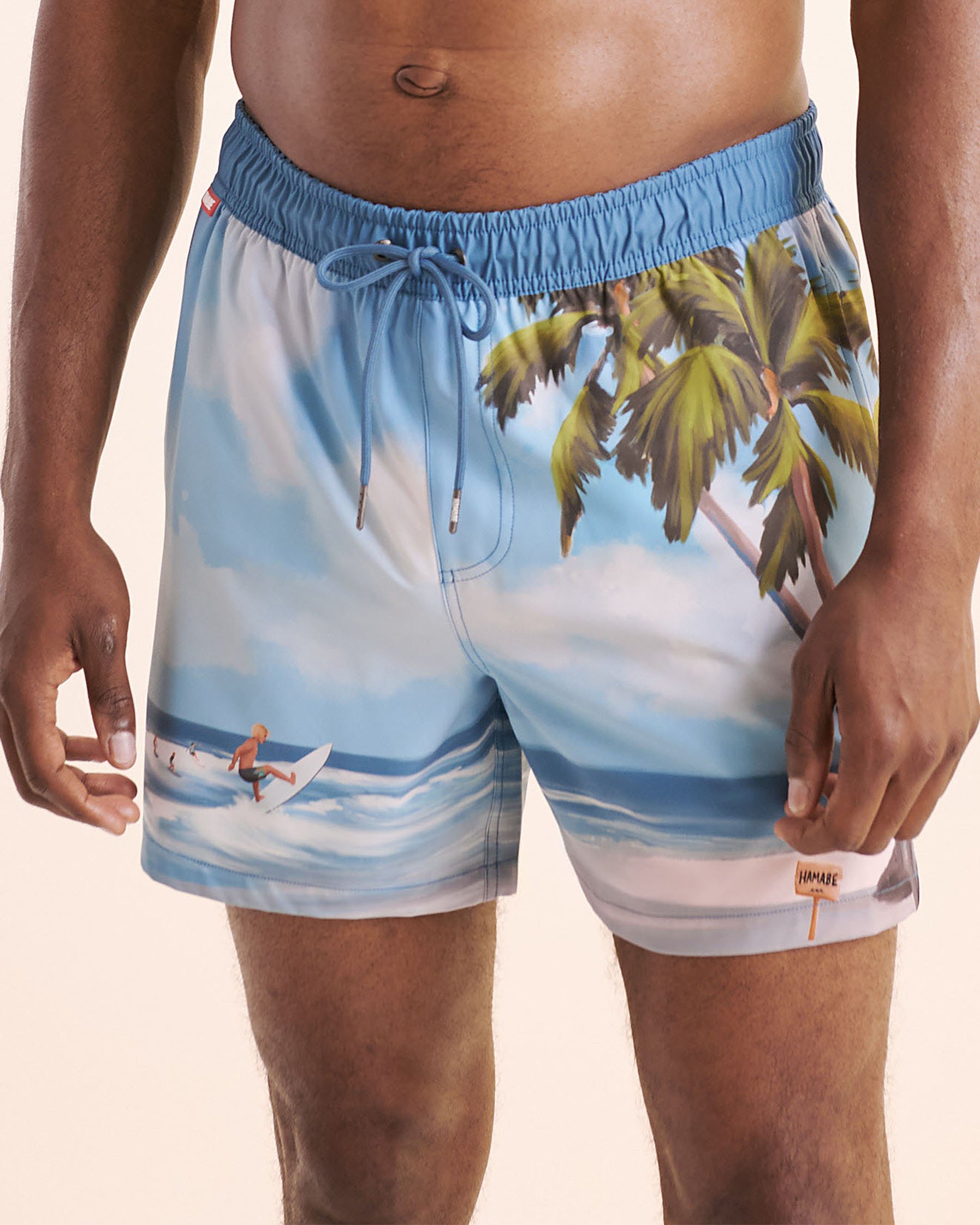 HAMABE Compression Liner Volley Swimsuit Blue 03100060 - View5