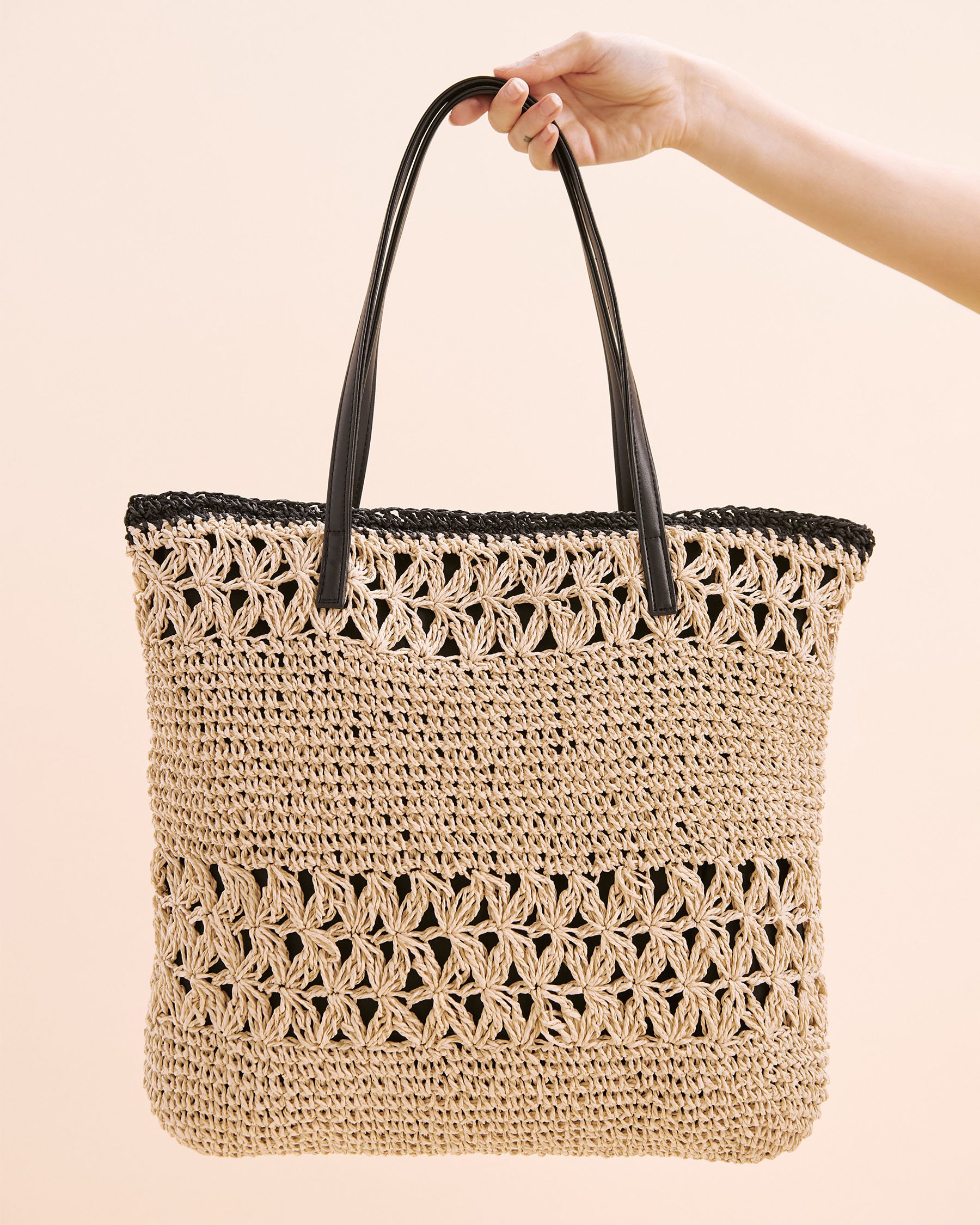 SARAJANE Crochet Beach Bag Beige 25SJ3636 - View1