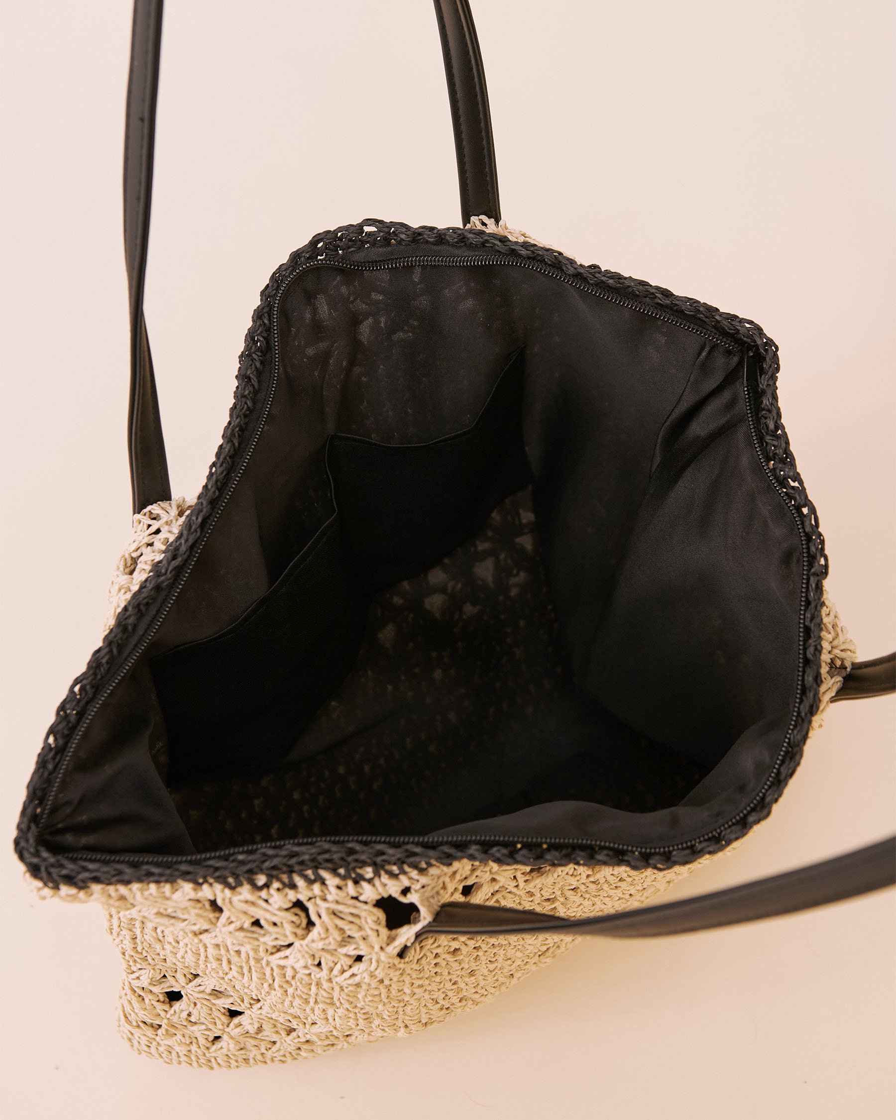 SARAJANE Sac de plage en crochet Beige 25SJ3636 - Voir3