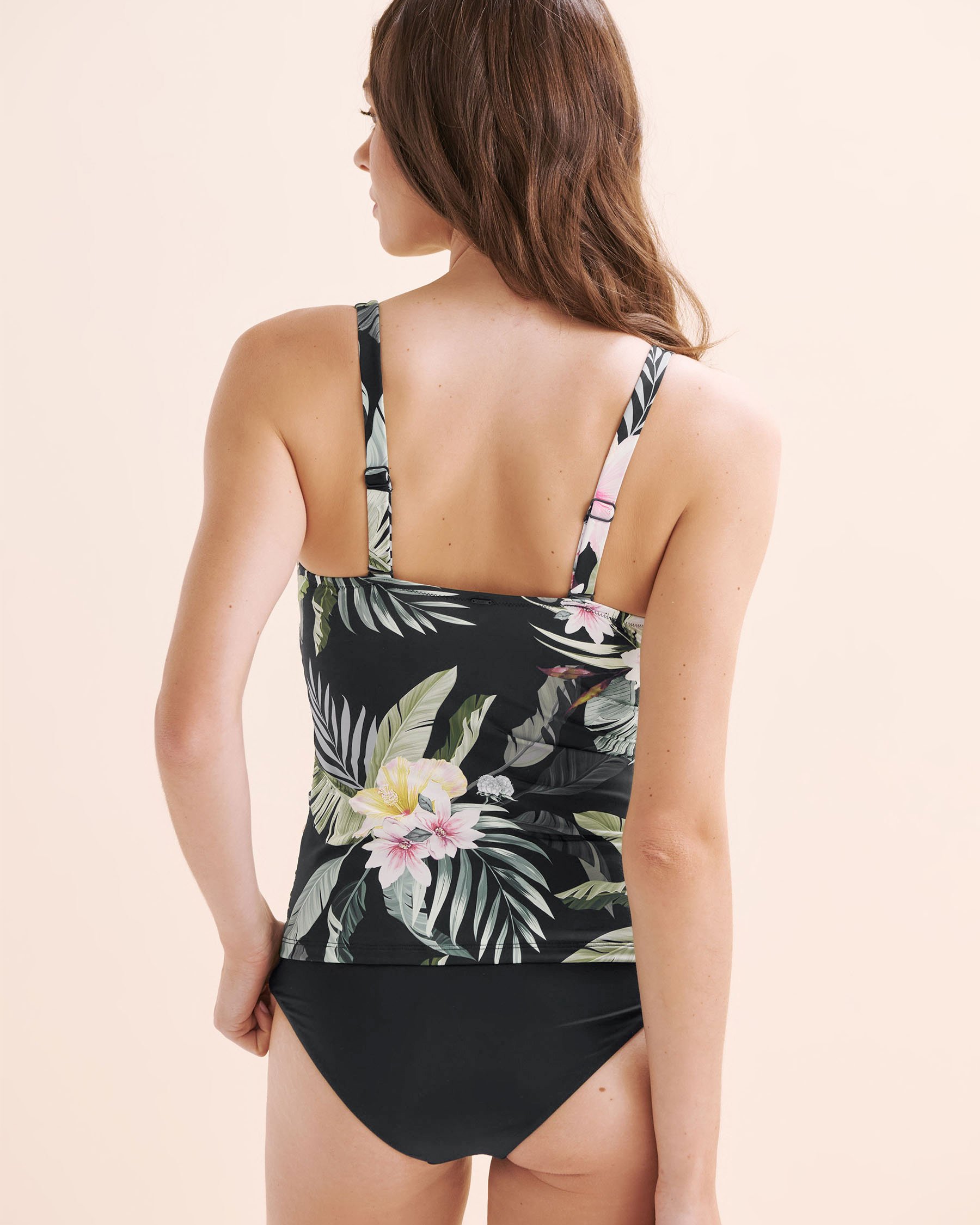 EVERYDAY SUNDAY Coastal Heaven Front Twist Tankini Black, green, pink ESBEAW05607 - View2