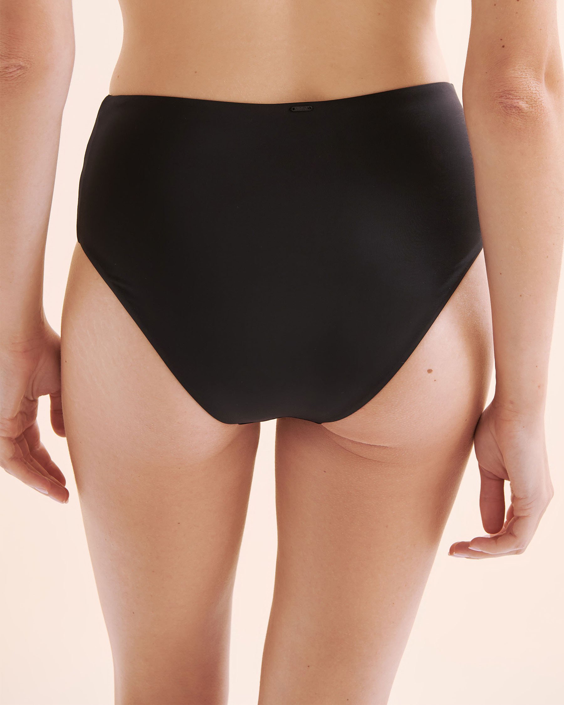 EVERYDAY SUNDAY Tropic Illusion High Waist Bikini Bottom Black ESBL0013B - View2