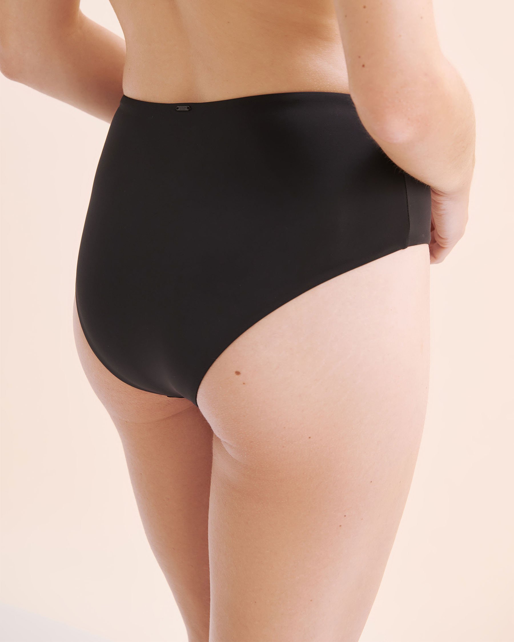 EVERYDAY SUNDAY Tropic Illusion High Waist Bikini Bottom Black ESBL0013B - View3