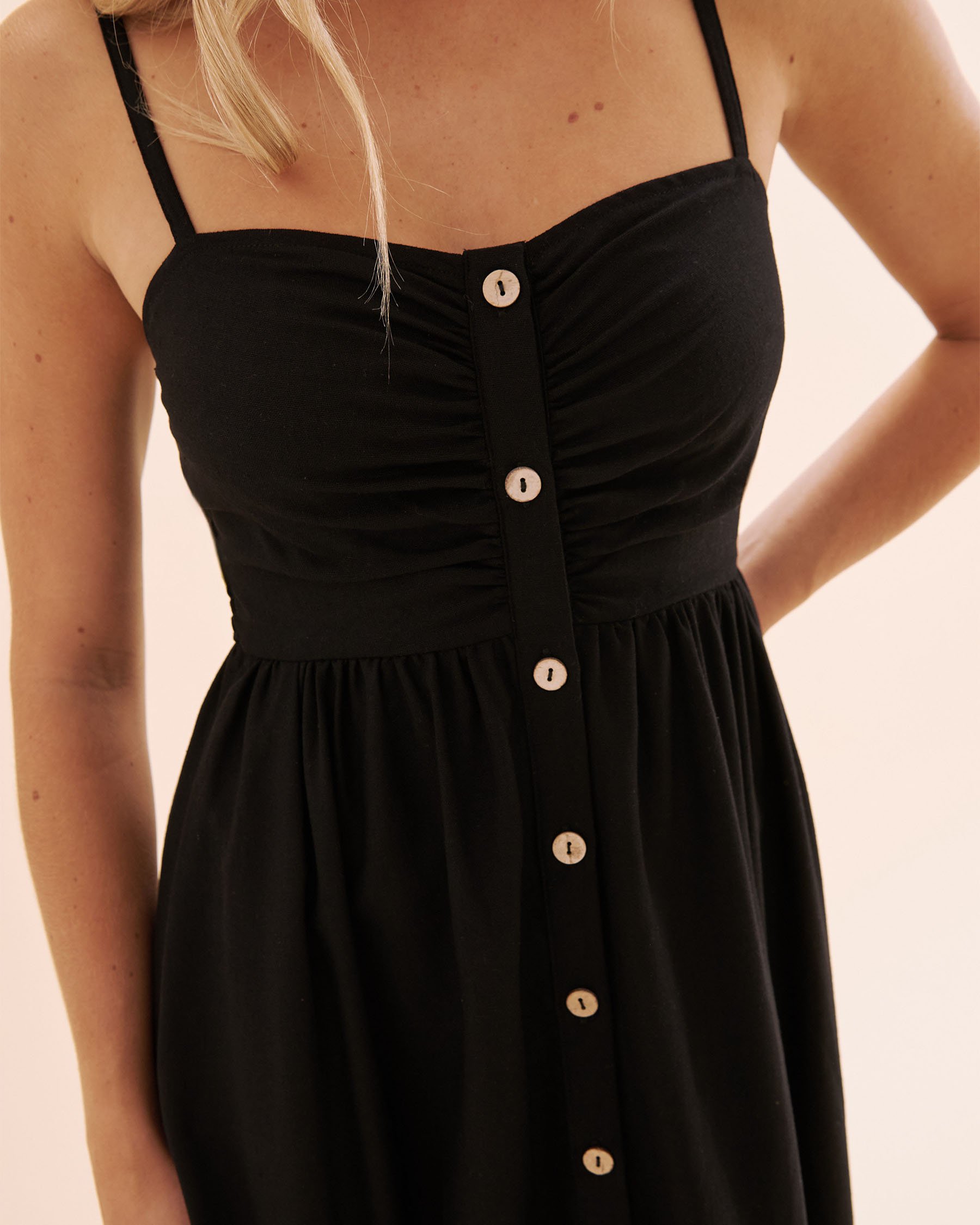 OFF THE BEACH Front-buttoned dress Black 02300170 - View4