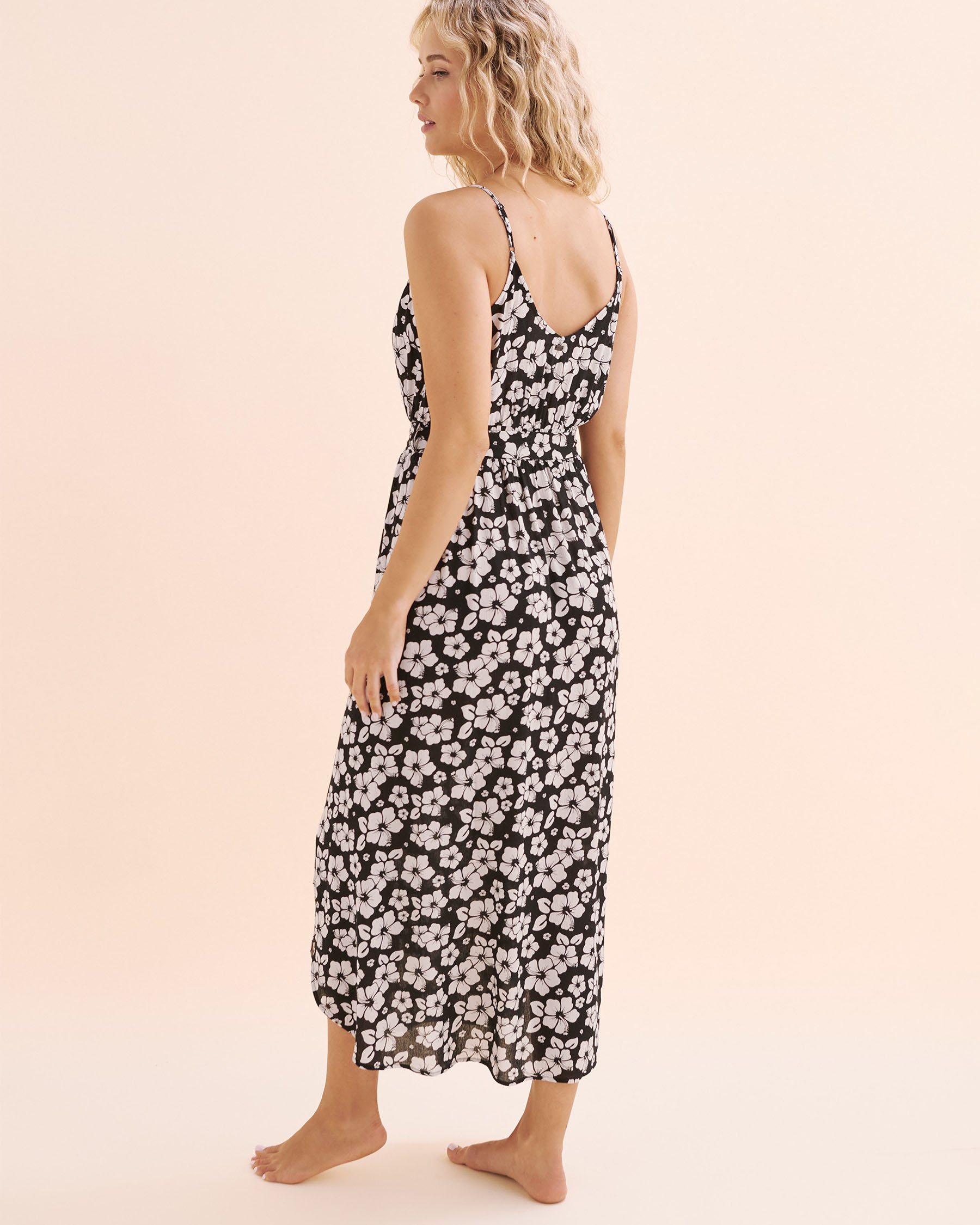 TROPIK Robe longue en gaze Noir et blanc 02300172 - Voir5