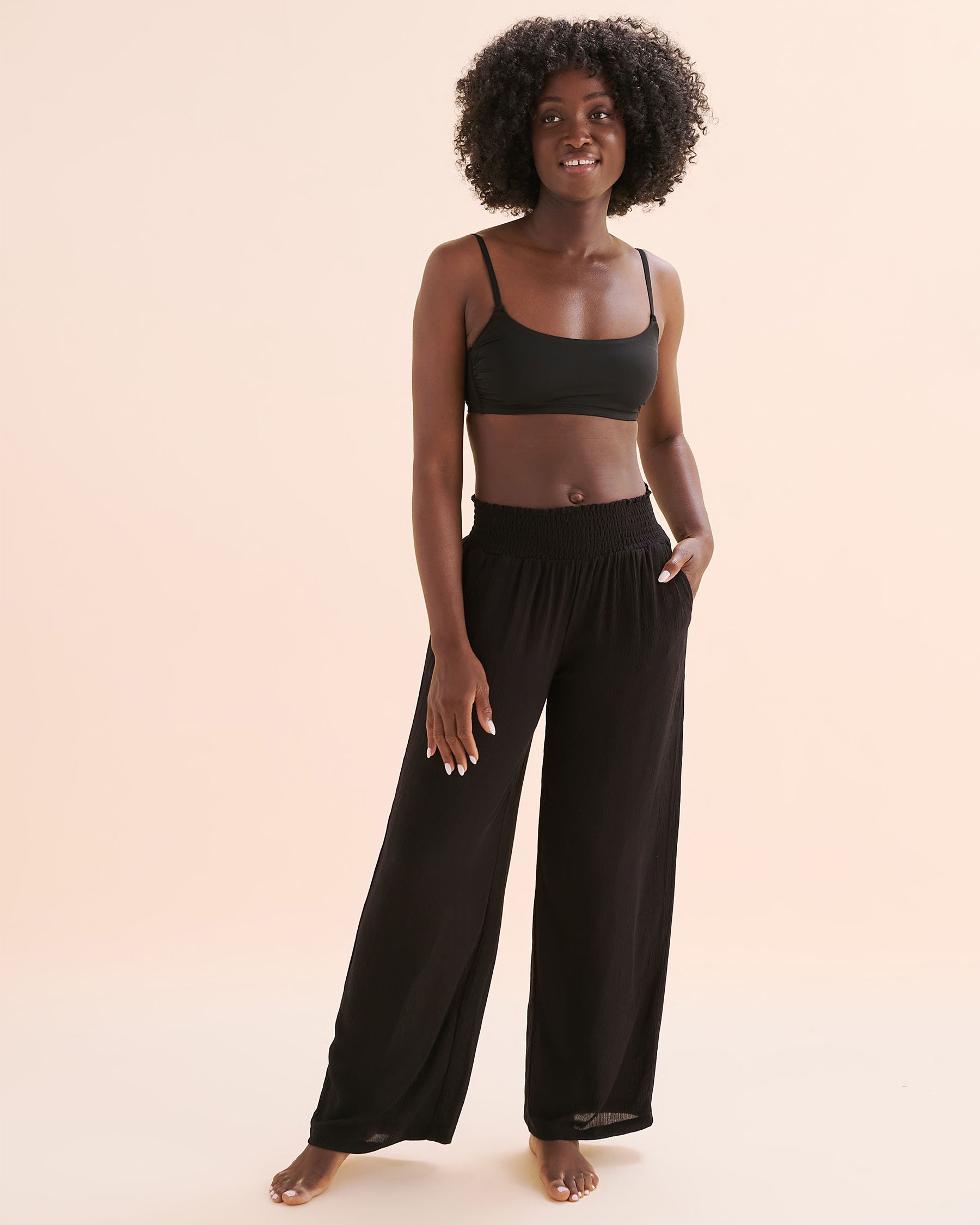 TROPIK Pantalon en gaze Noir 02200101 - Voir3