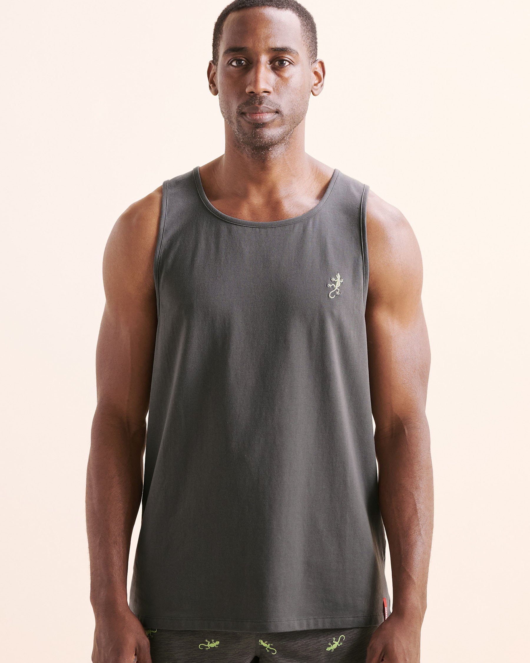 HAMABE Tank Top Grey 04100038 - View4
