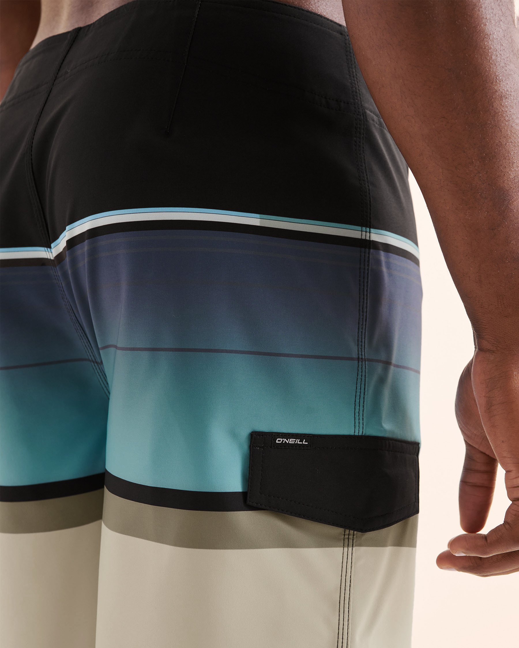 O'NEILL Maillot boardshort Lennox Stripe 21 Noir, bleu, blanc SP5106012 - Voir3