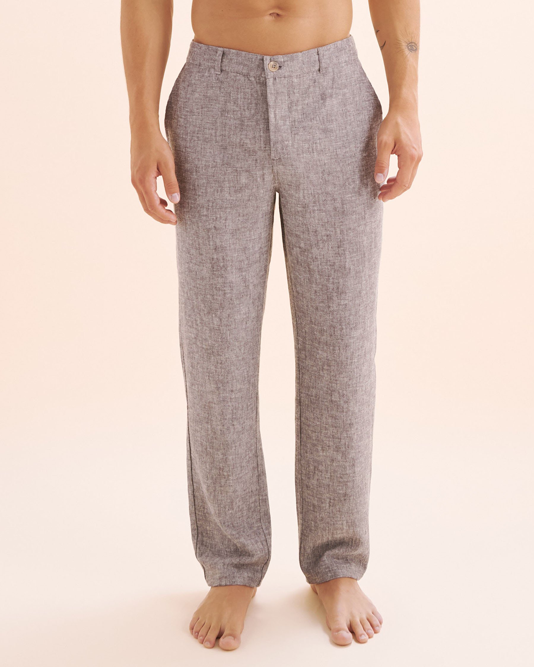 OFF THE BEACH Linen Blend Pants Grey 04200009 - View4