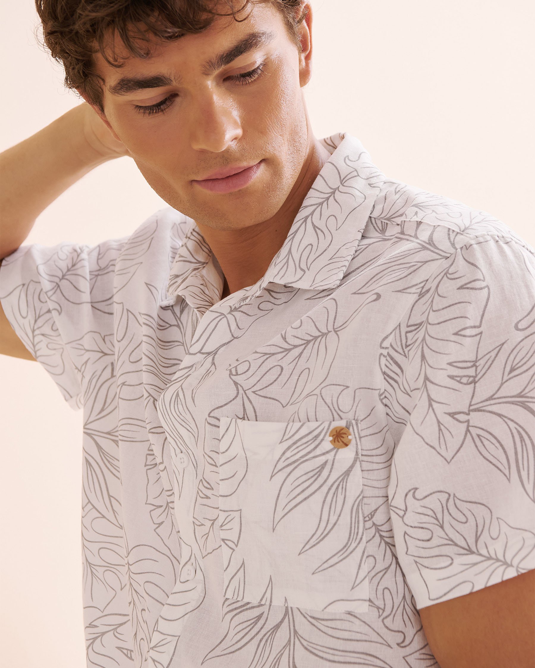 OFF THE BEACH Linen Short Sleeves Shirt White 04100042 - View7