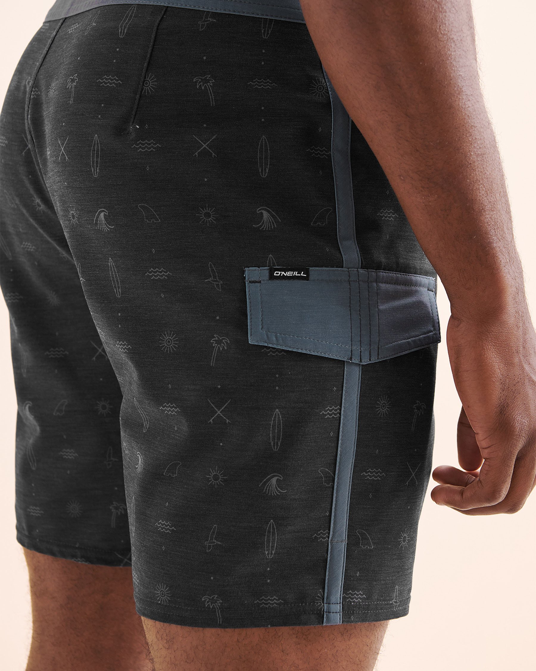 O'NEILL Maillot boardshort Lineup 17 Noir et bleu SU5106006 - Voir3