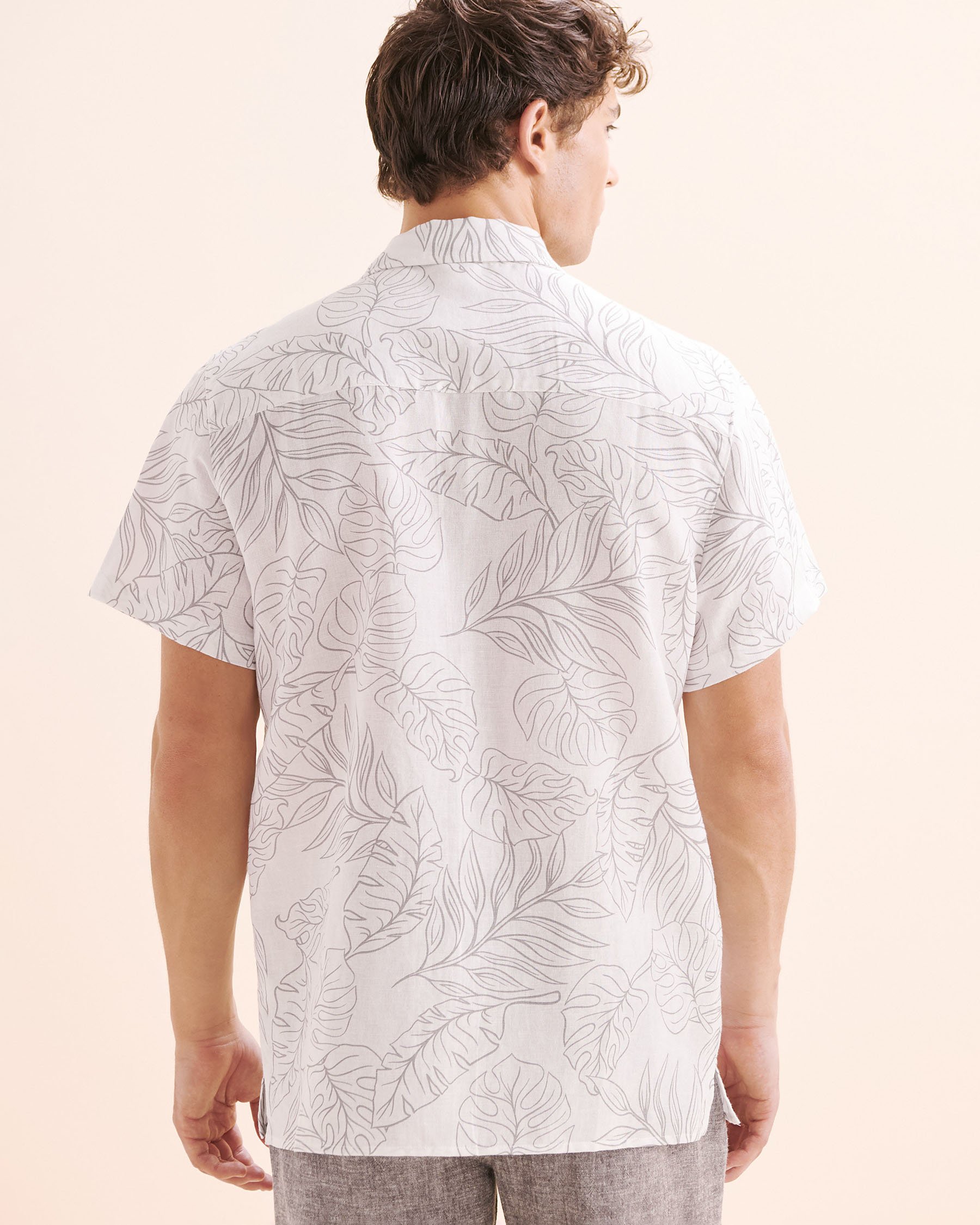 OFF THE BEACH Chemise à manches courtes en lin Blanc 04100042 - Voir6