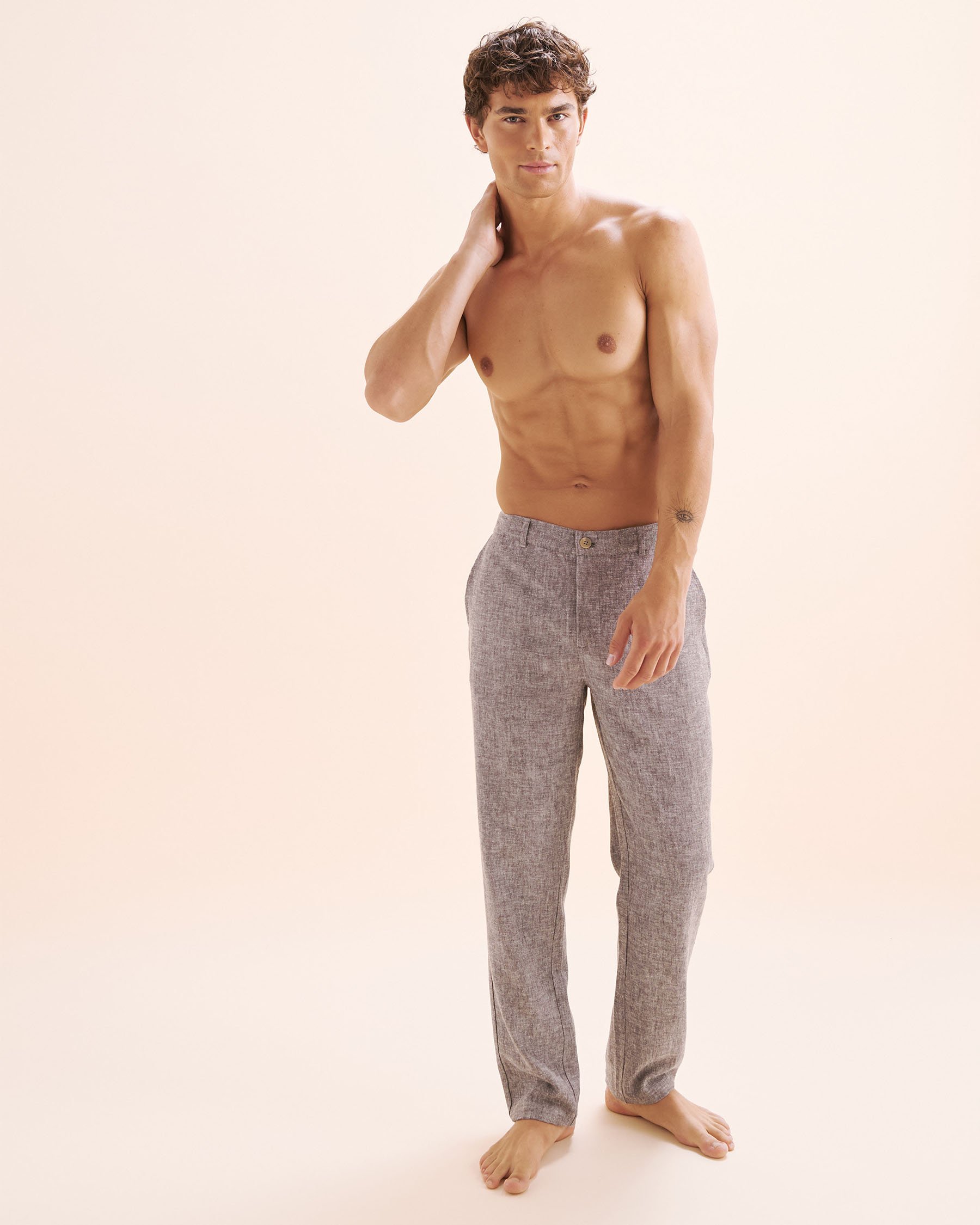 OFF THE BEACH Linen Blend Pants Grey 04200009 - View7