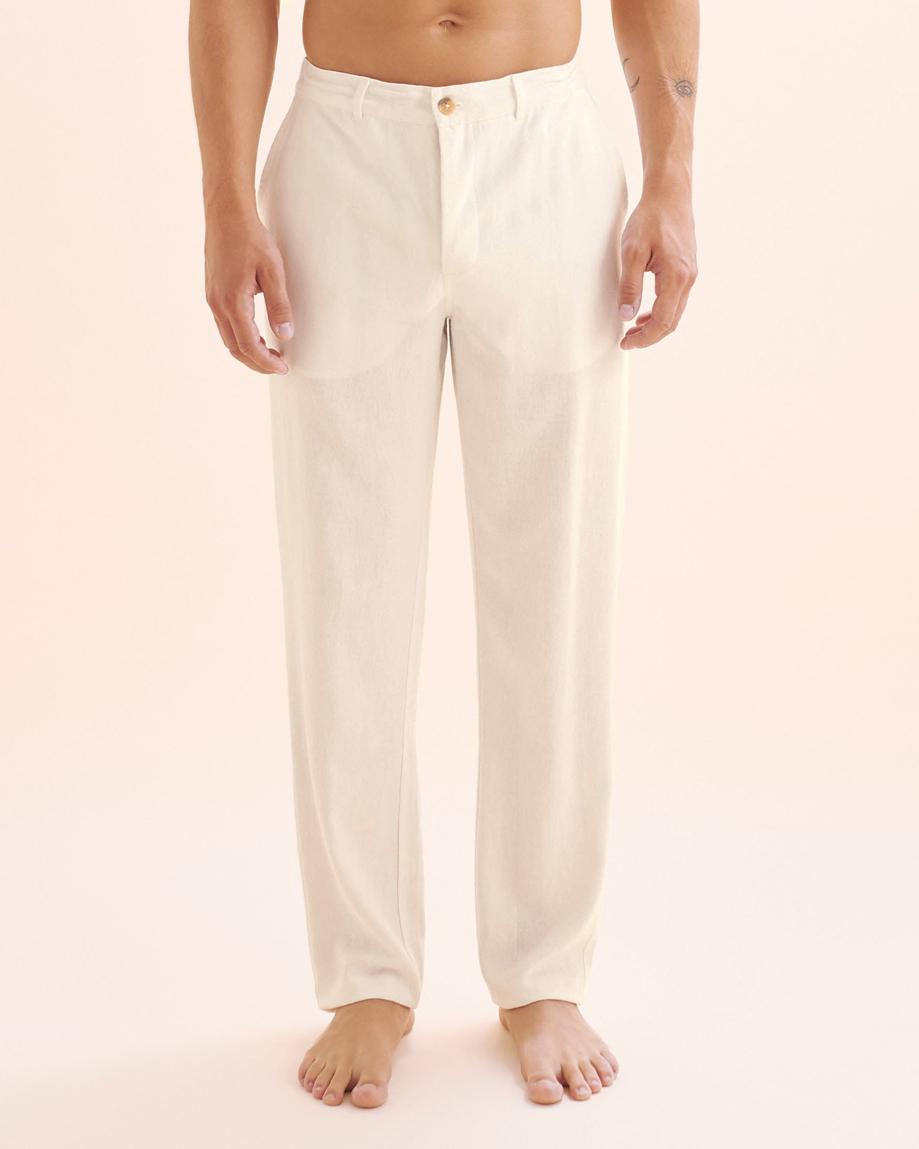 OFF THE BEACH Linen Blend Pants White 04200010 - View1