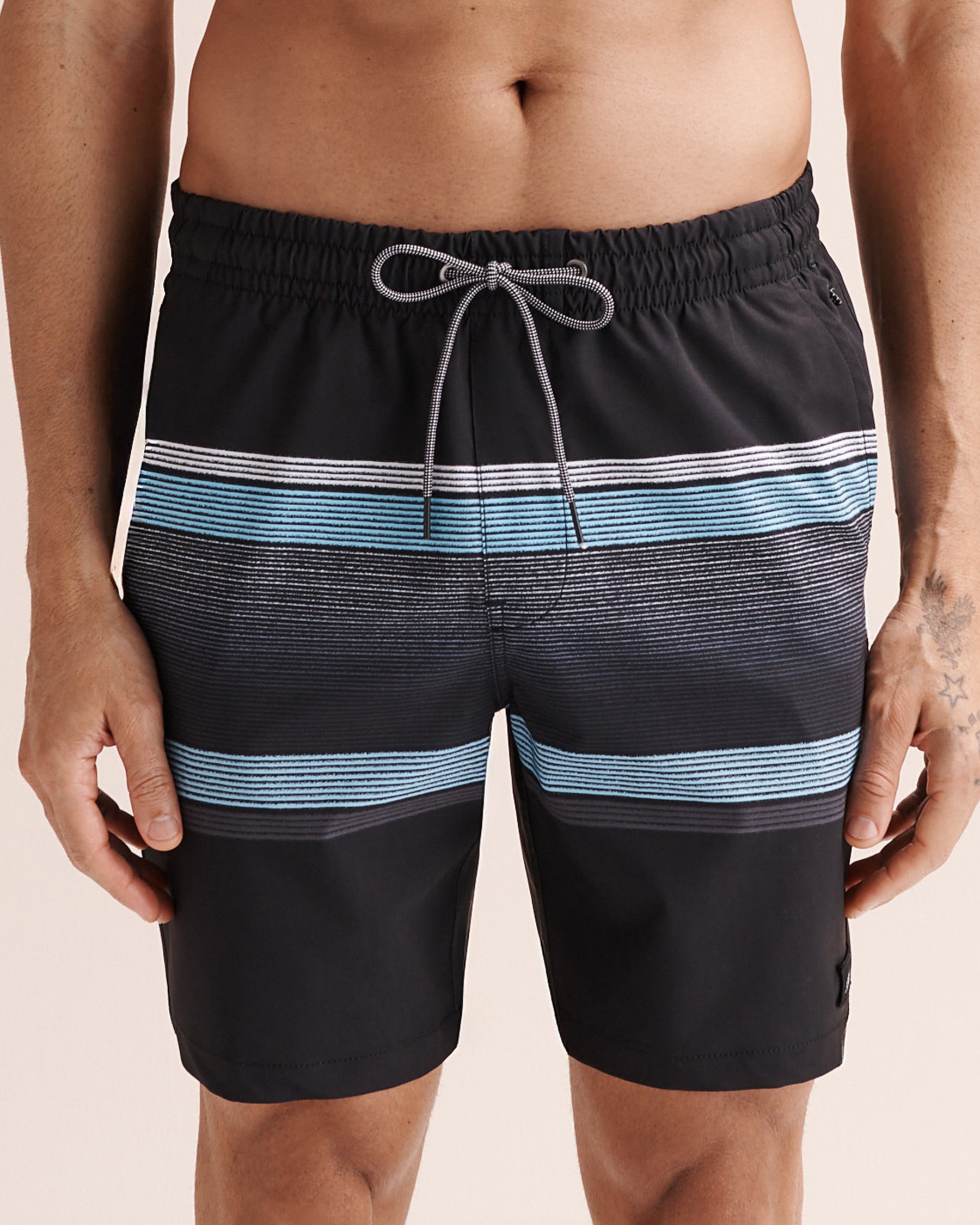 LUCKY ALOHA Quest 18'' Volley Swimsuit With Mesh Black QST1148 - View1
