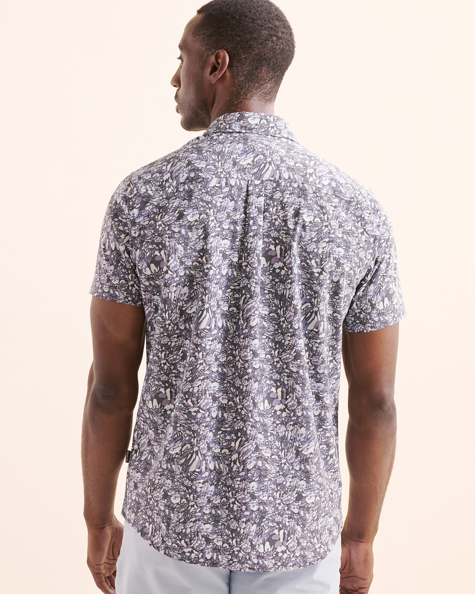 RIP CURL Fun Times Aerotech Short Sleeve Shirt Blue and white 05GMSH - View2