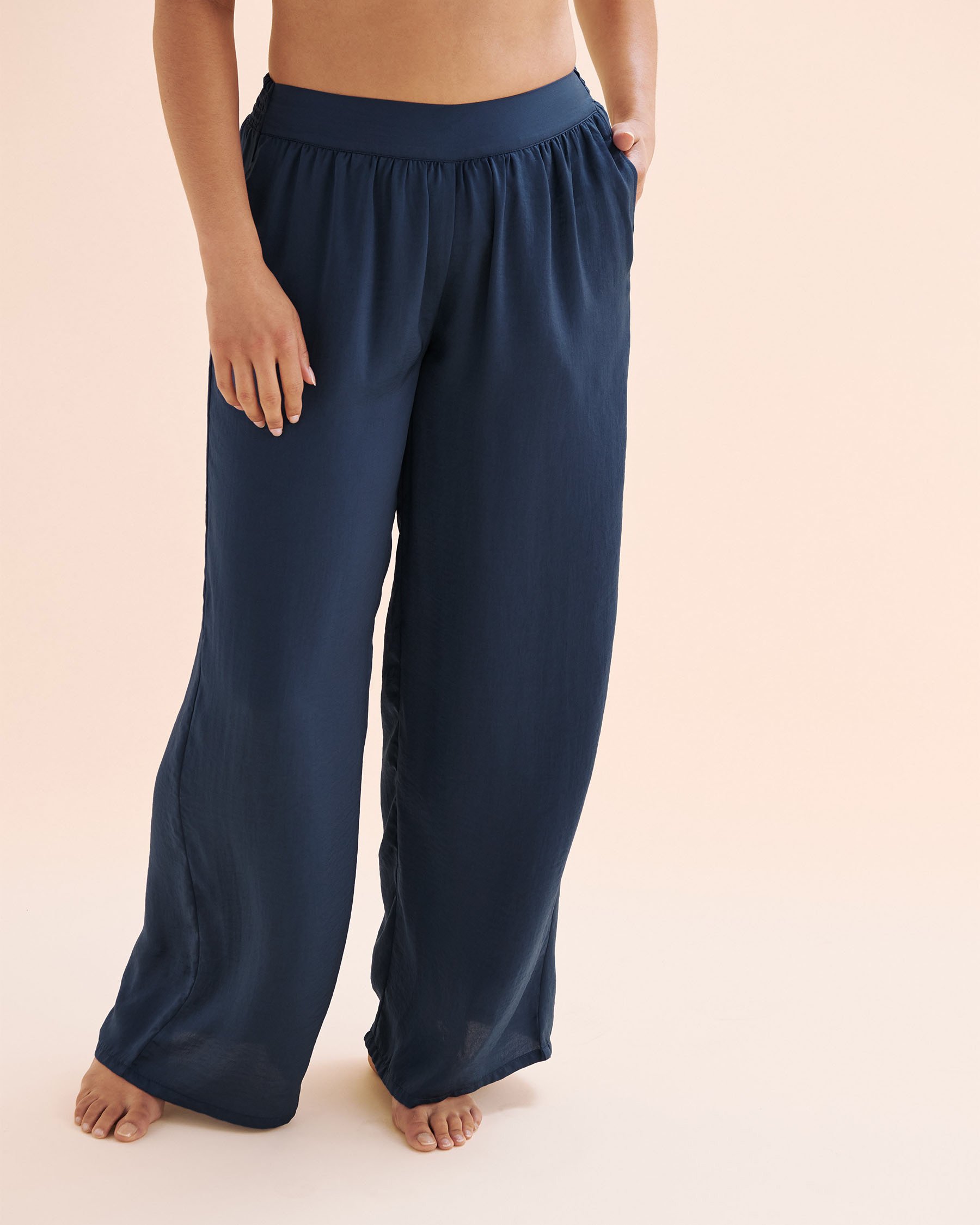 SANTEMARE Satin Pants Ensign Blue 02200095 - View1