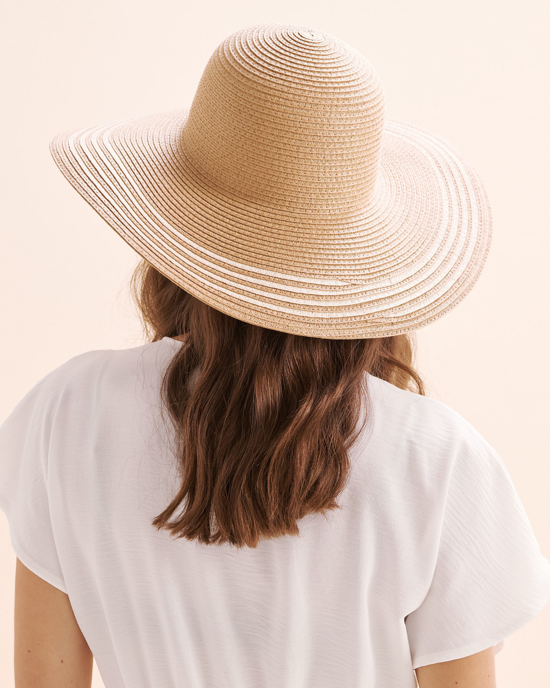 SARAJANE Two Tones Wide Brim Hat Beige 25SJ3638 - View8