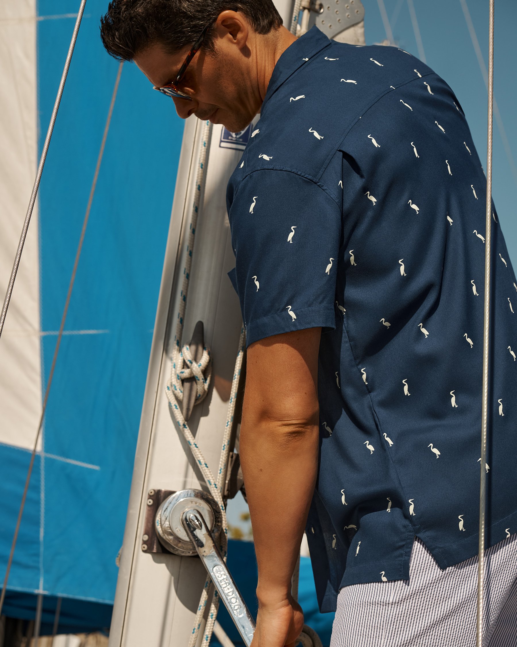 SHORELINE SEVEN Chemise à manches courtes Bleu Poséidon 04100037 - View2