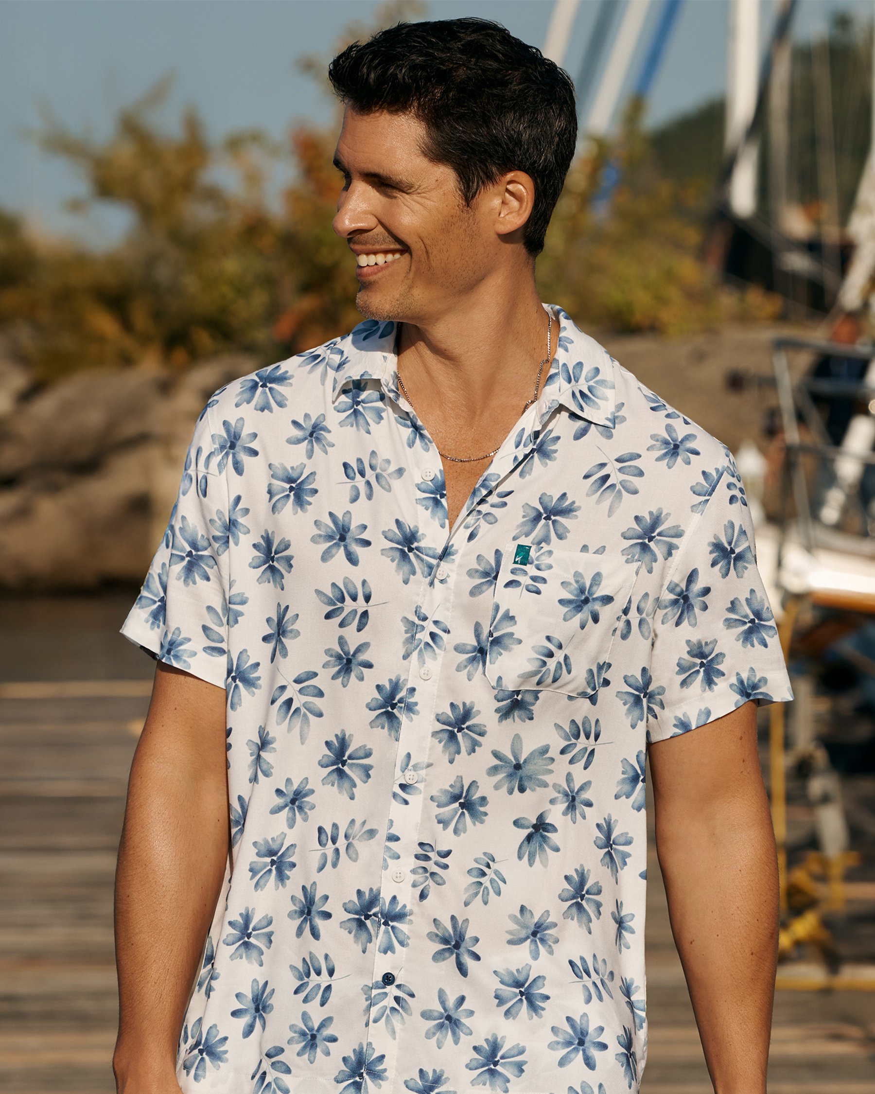 SHORELINE SEVEN Chemise à manches courtes Blanc 04100037 - Voir1