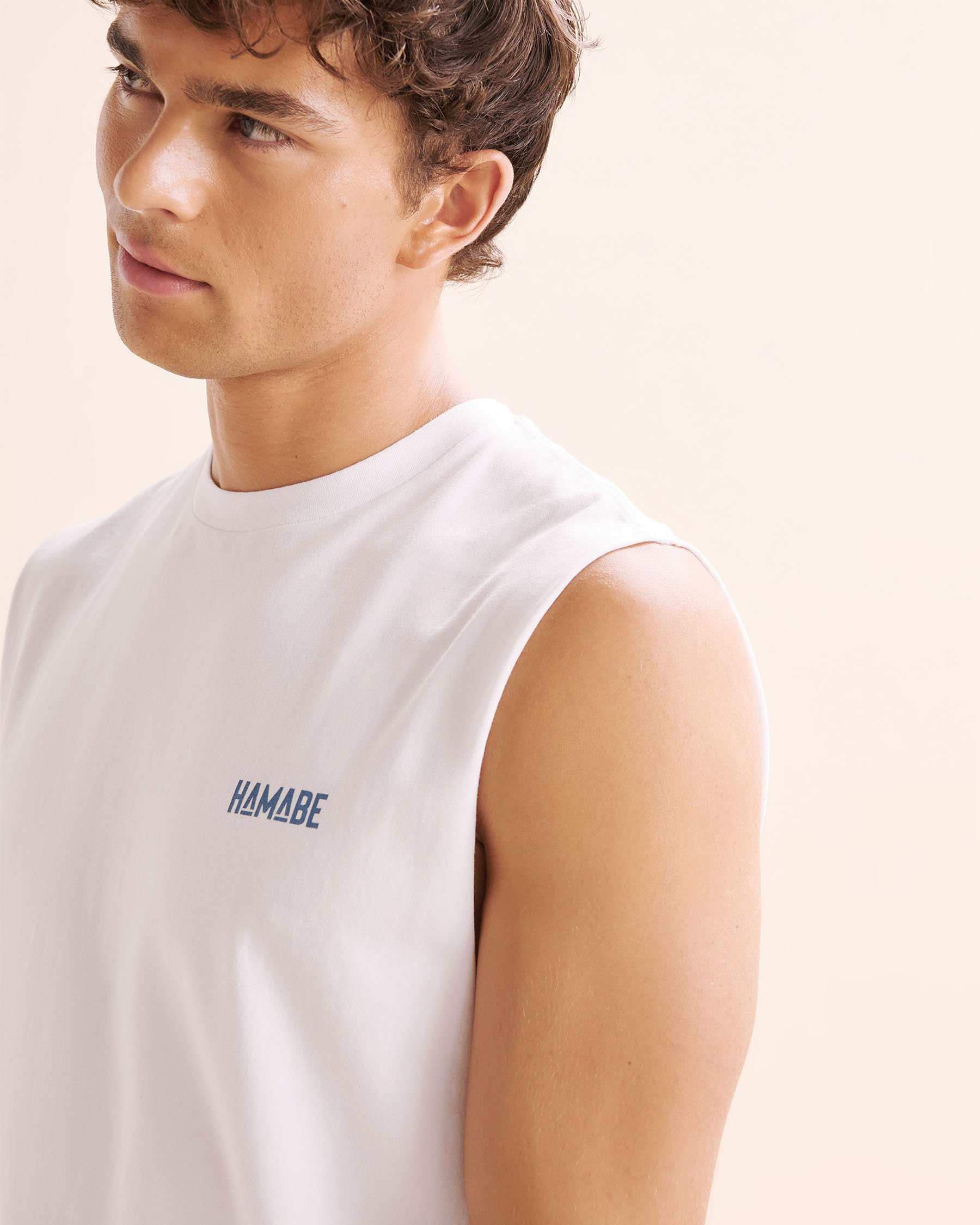 HAMABE Tank Top White 04100039 - View3