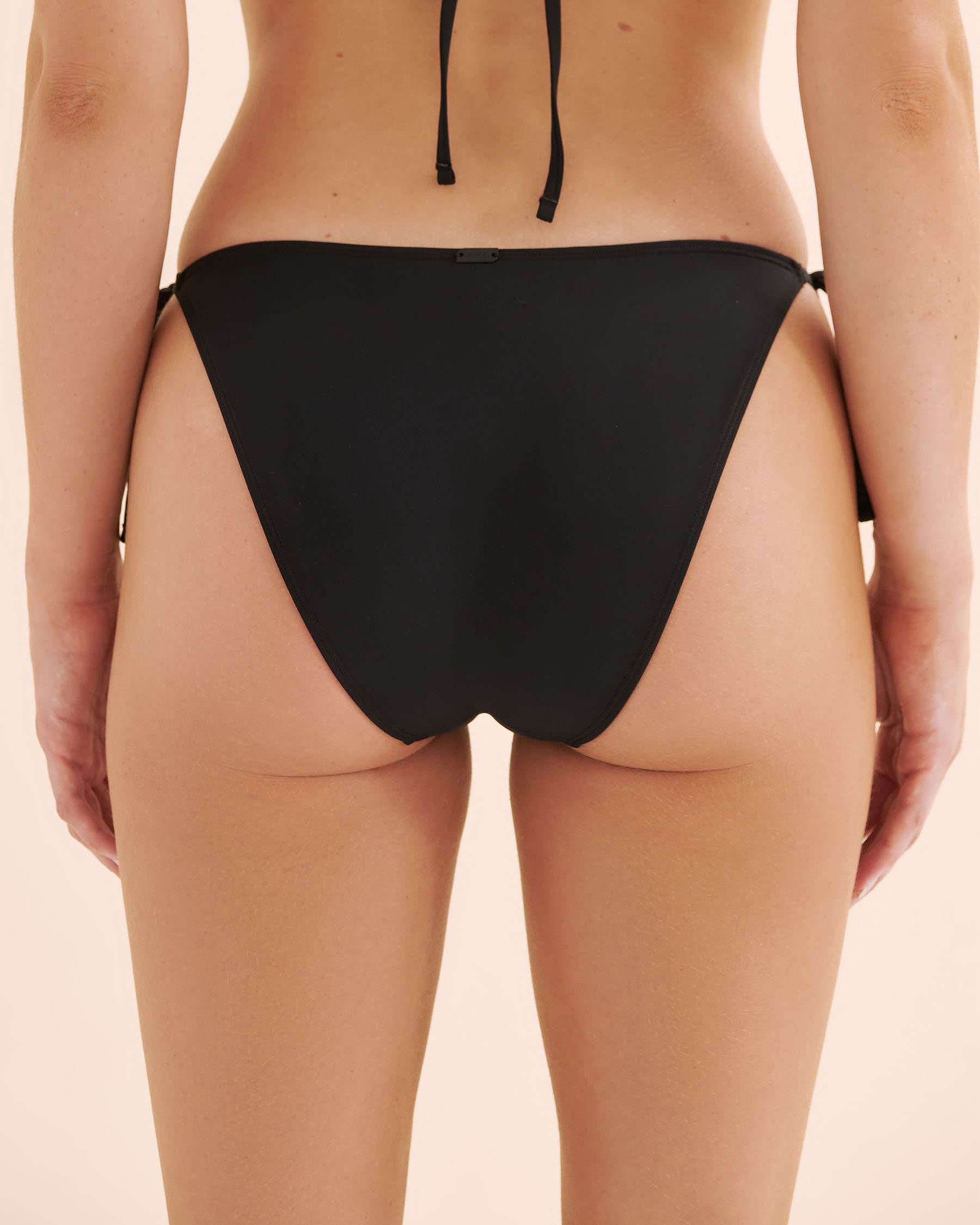 TROPIK Side Tie Brazilian Bikini Bottom Black 01300473 - View4