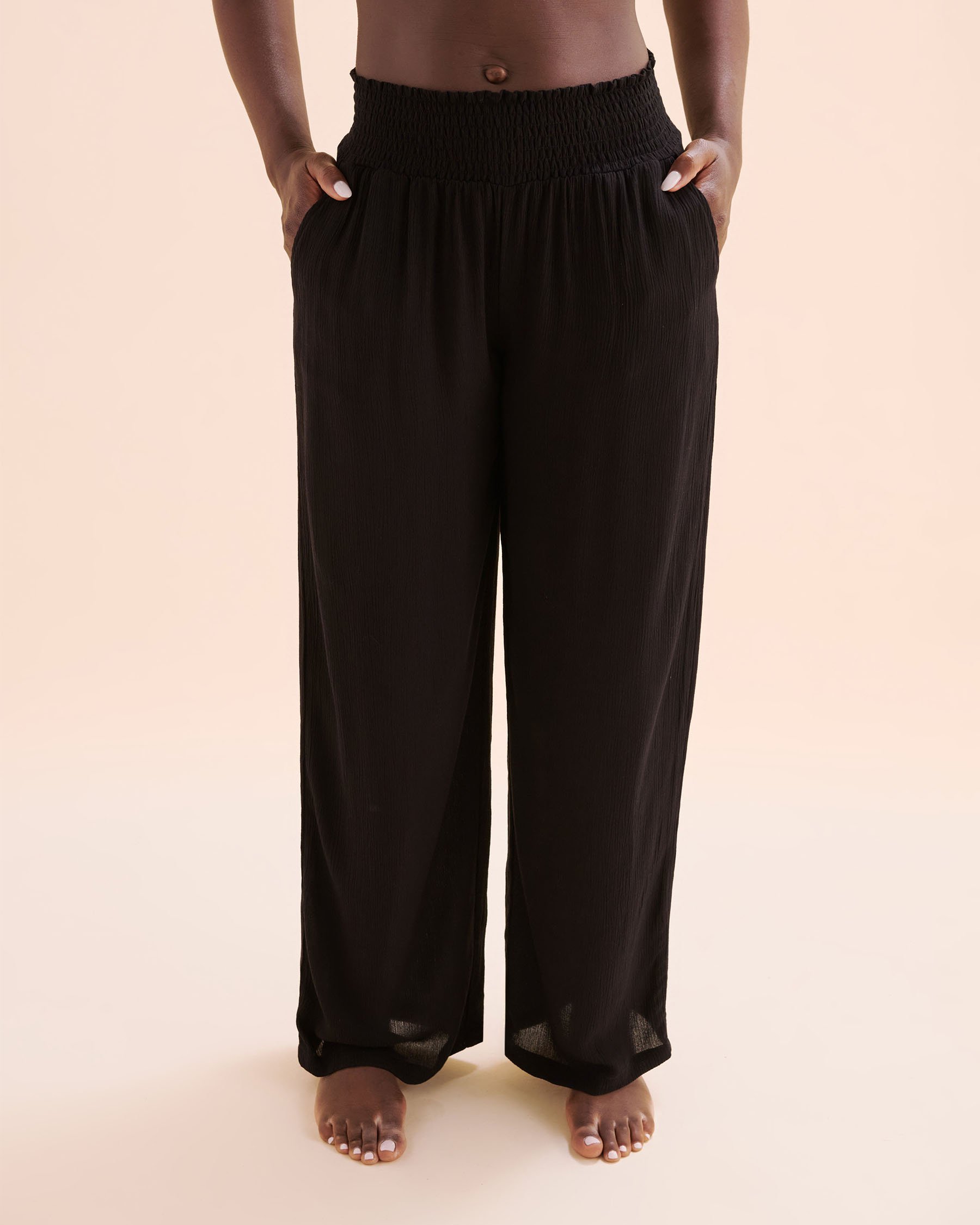 TROPIK Gauze Pants Black 02200101 - View1
