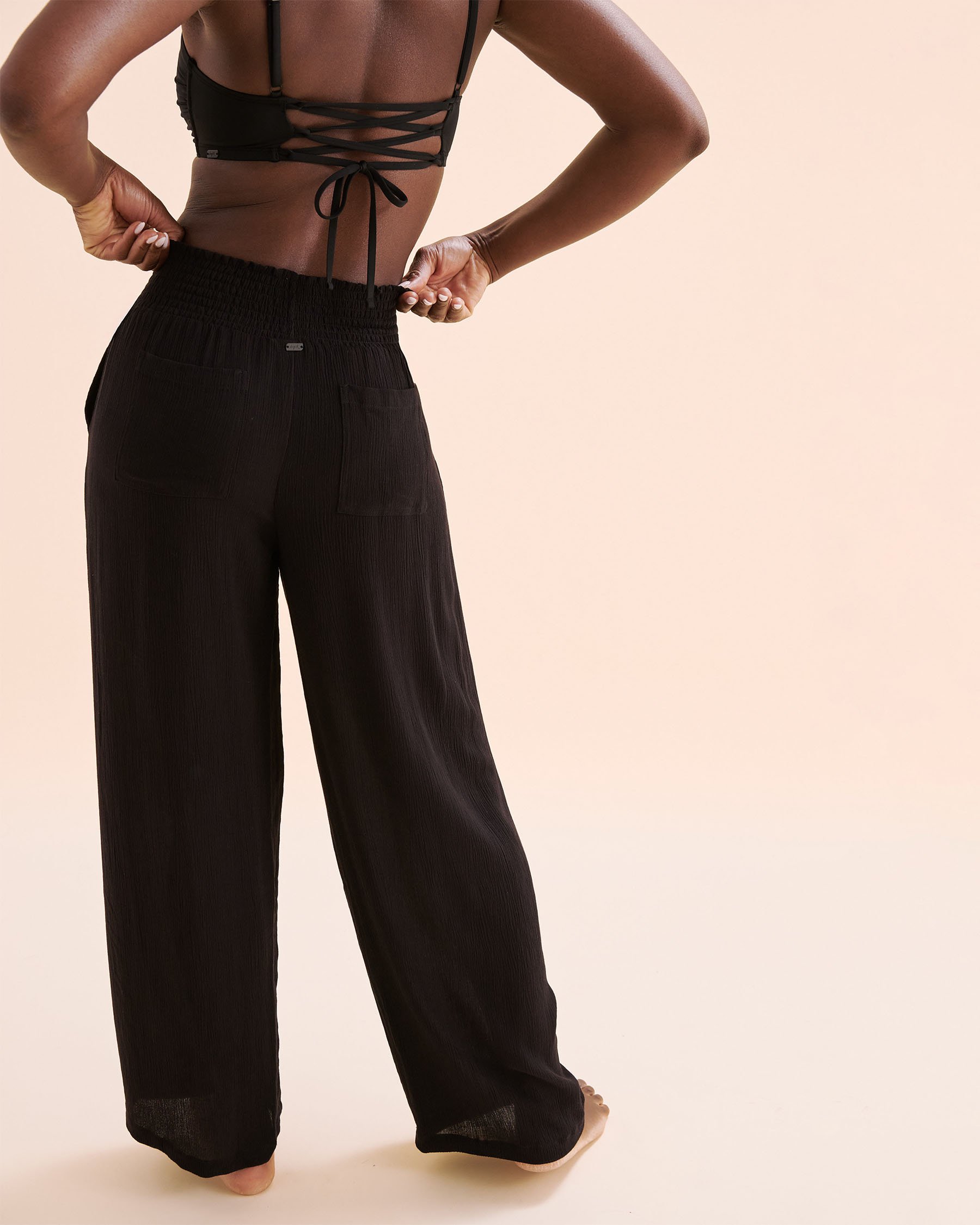 TROPIK Gauze Pants Black 02200101 - View2