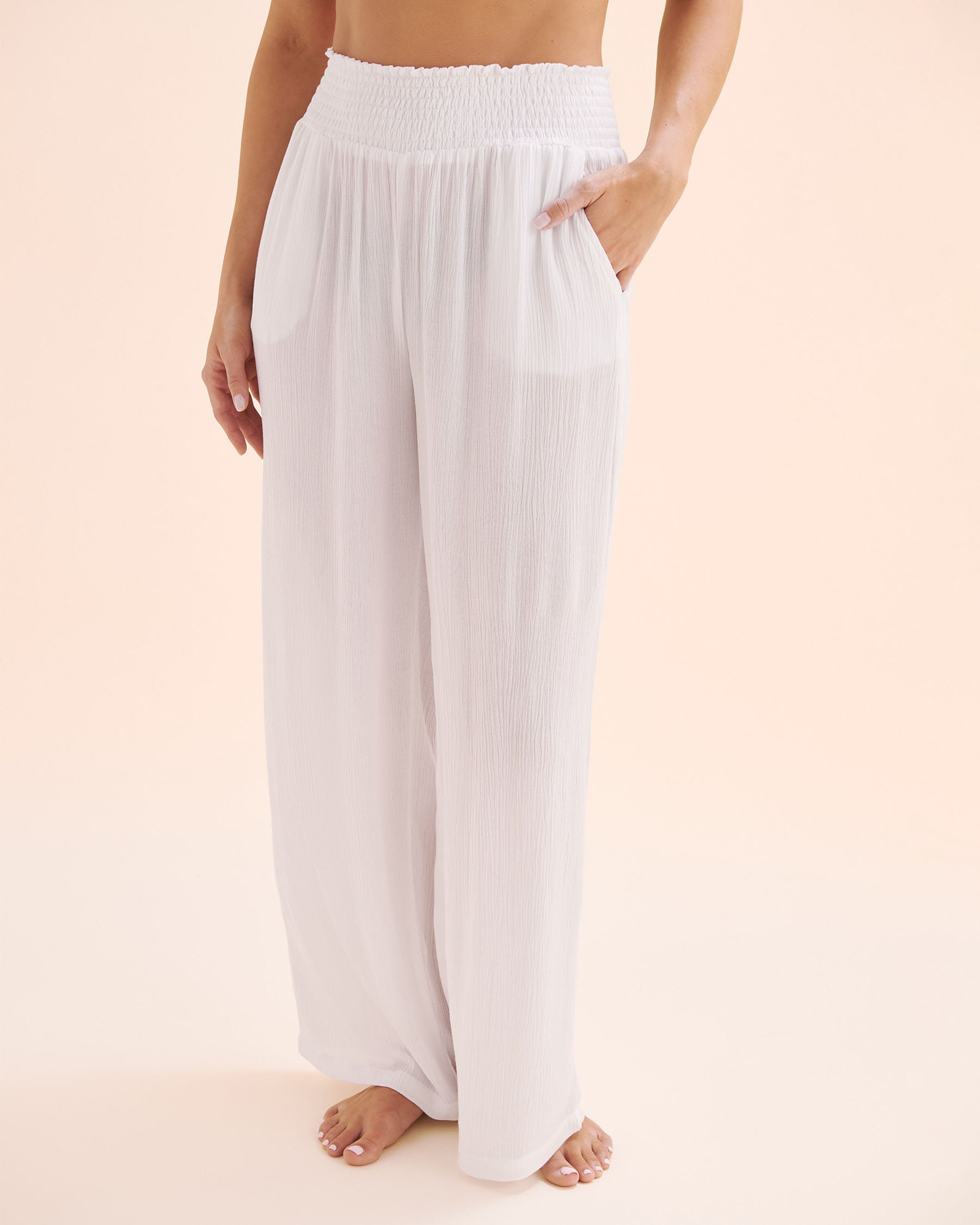 TROPIK Gauze Pants White 02200101 - View1