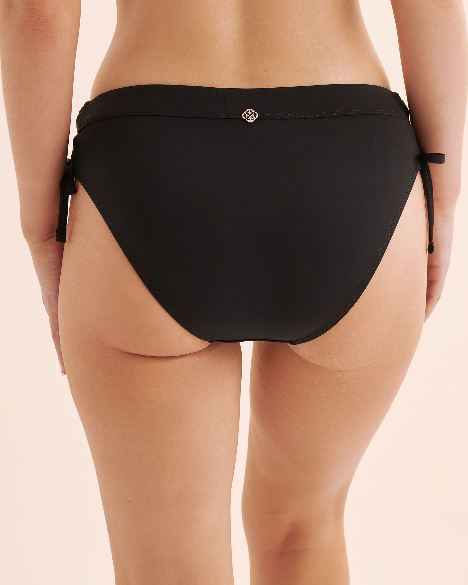 TURQUOISE COUTURE Side Tie Cutouts Bikini Bottom Black 01300480 - View4