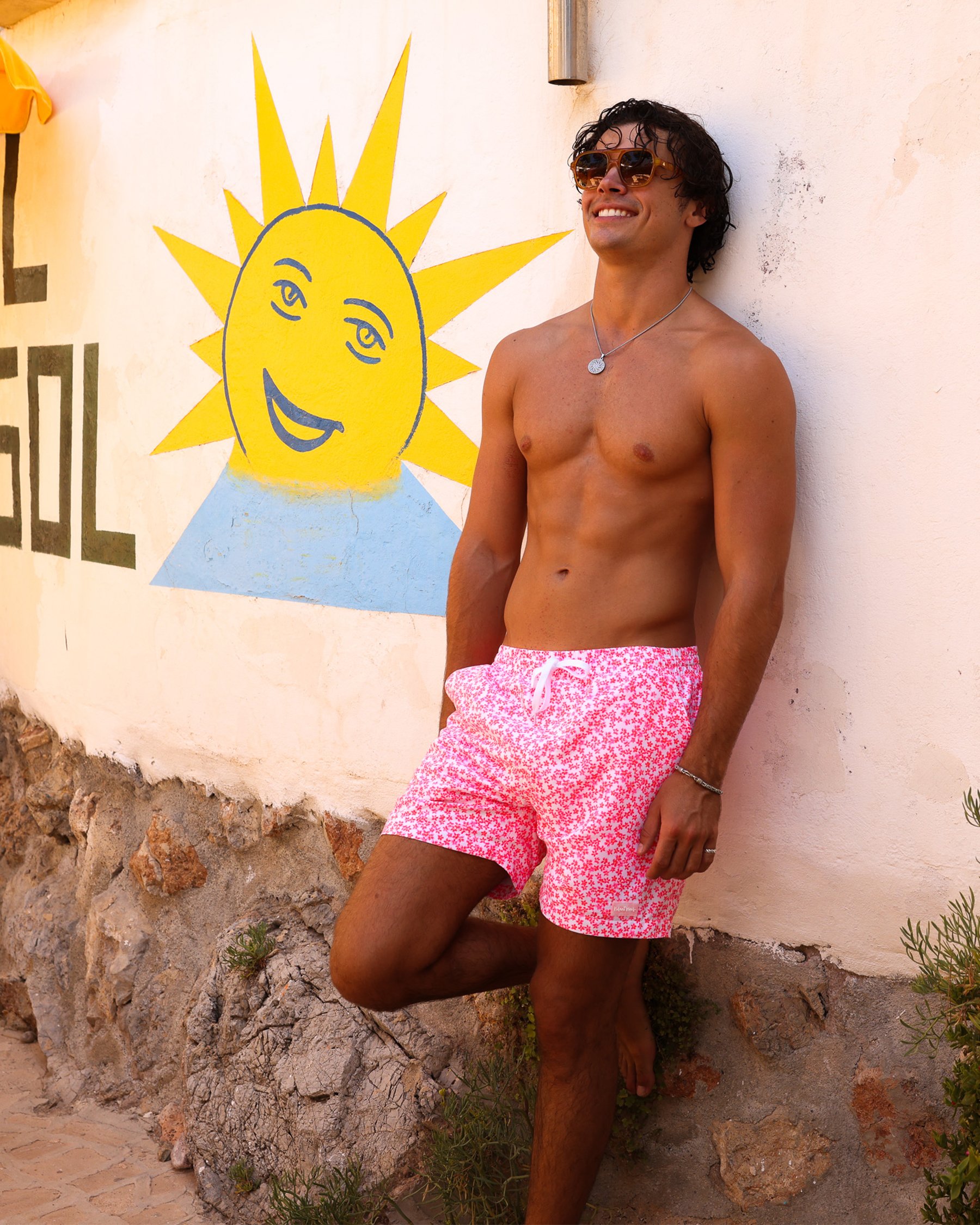 KULANI KINIS Lovebug Volley Swimsuit Lovebug Pink TRUNK110LBUG - View2