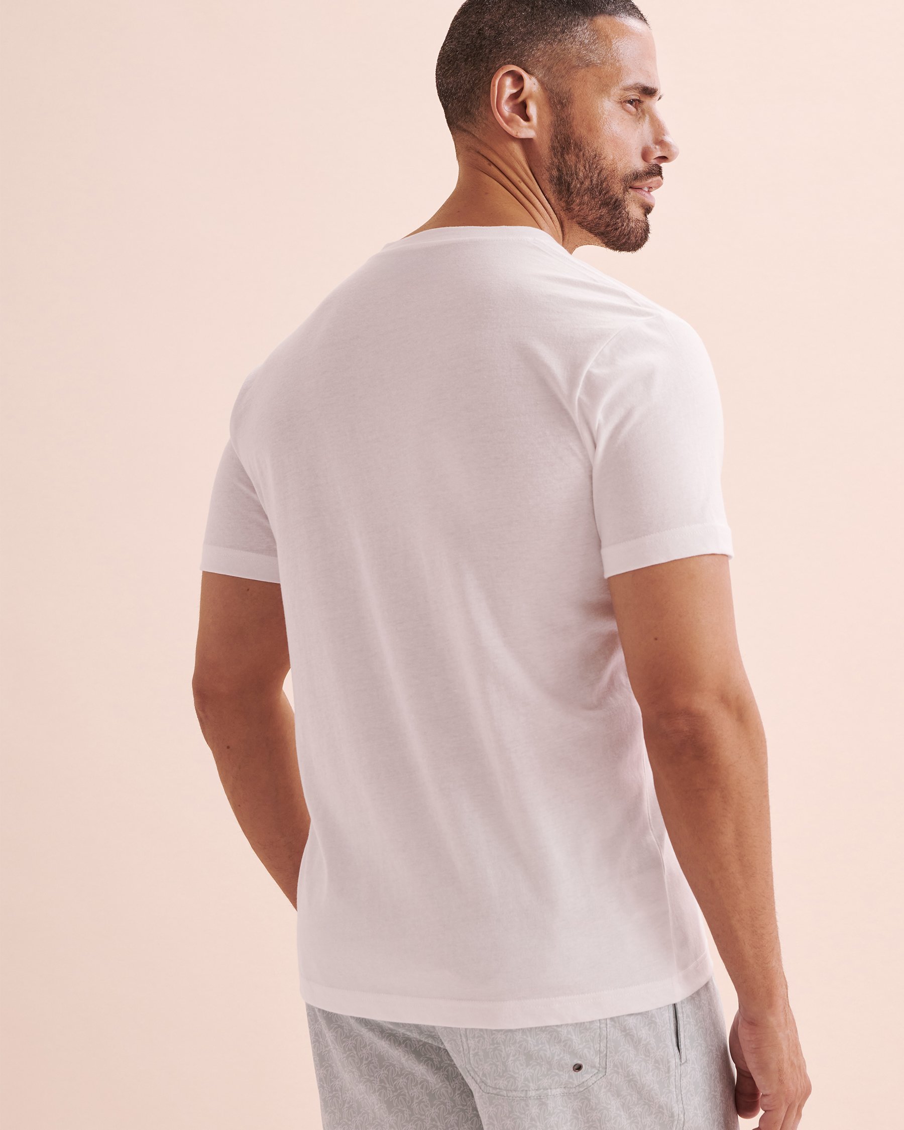 VINTAGE SUMMER Beach T-shirt White V82801 - View2