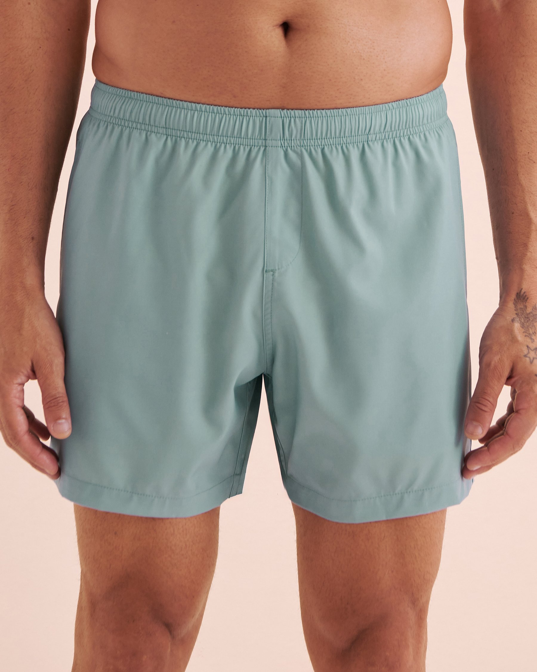 BERMIES Blue Green Flamingo Volley Swimsuit Blue BLUE-GFLAMIN - View4