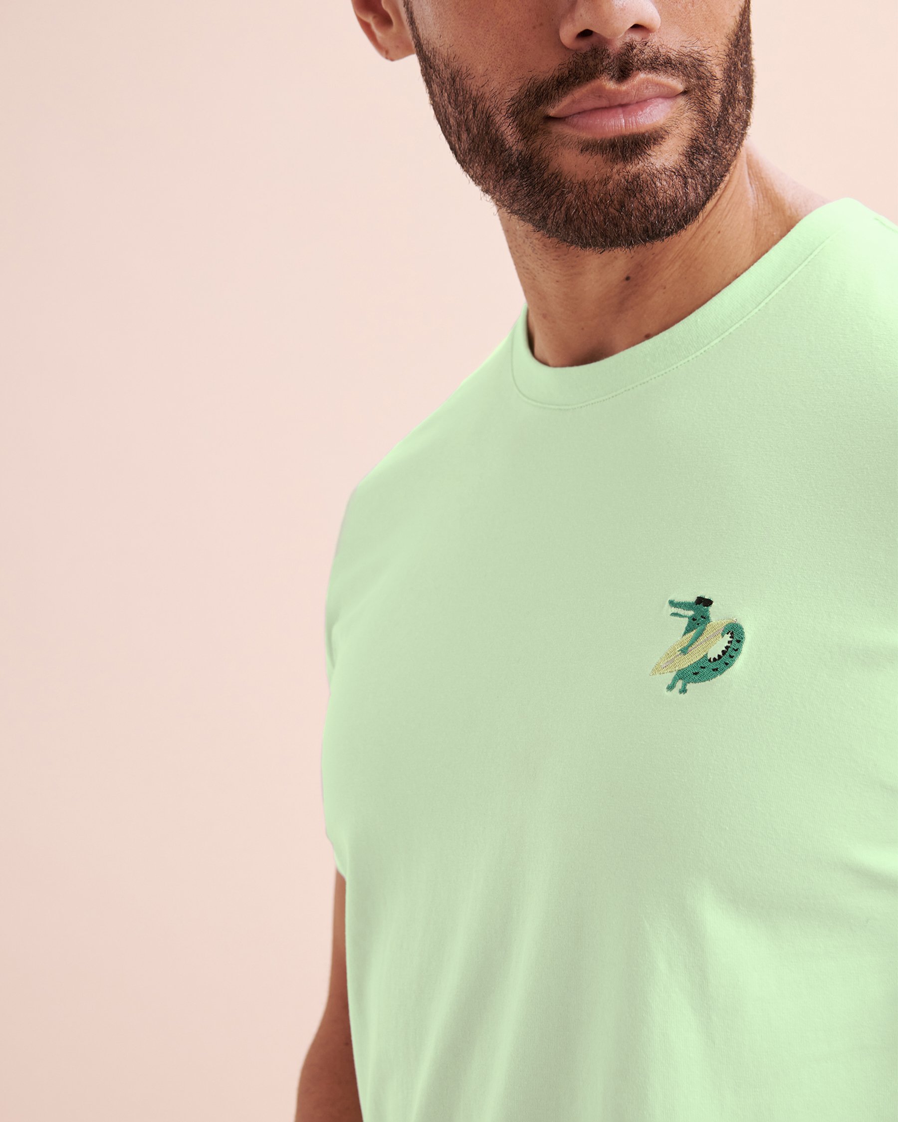 BERMIES Surf Crocs T-shirt Light Green SURF CROCS - View3