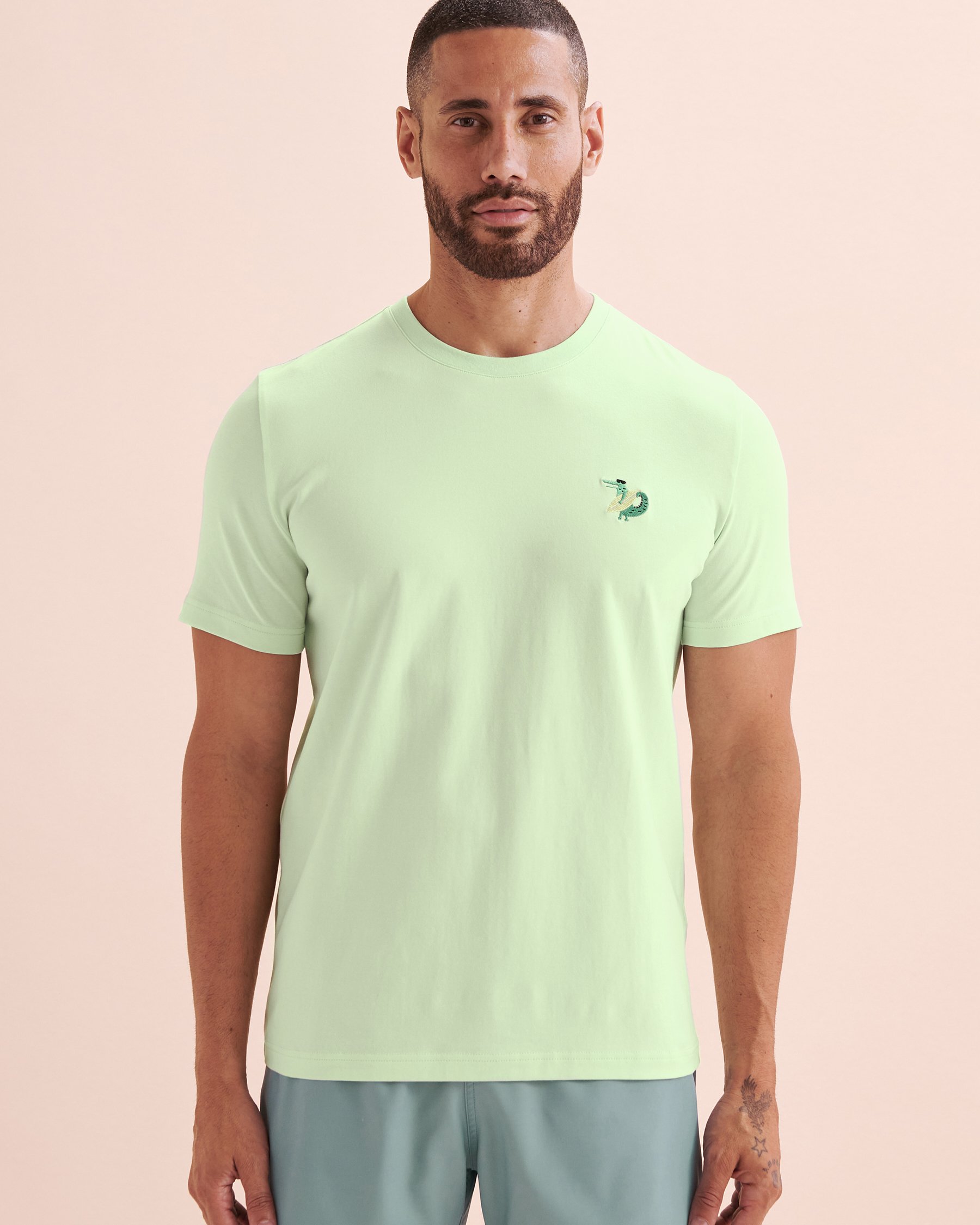 BERMIES Surf Crocs T-shirt Light Green SURF CROCS - View4