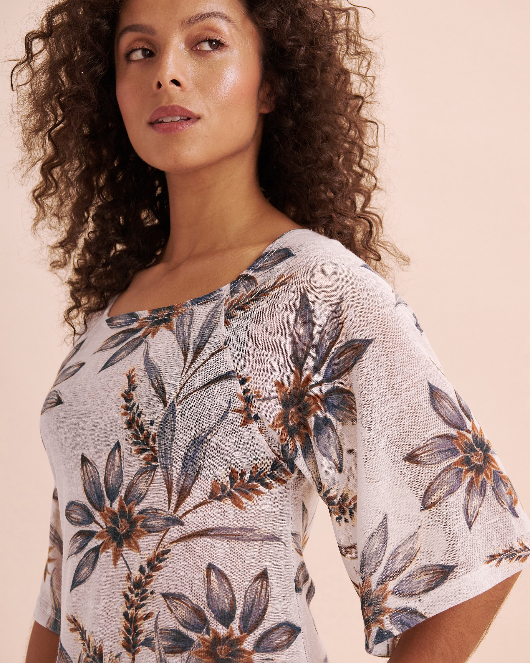 COVER ME Montauk 3/4 Sleeve Tunic Montauk Print 25025206 - View3