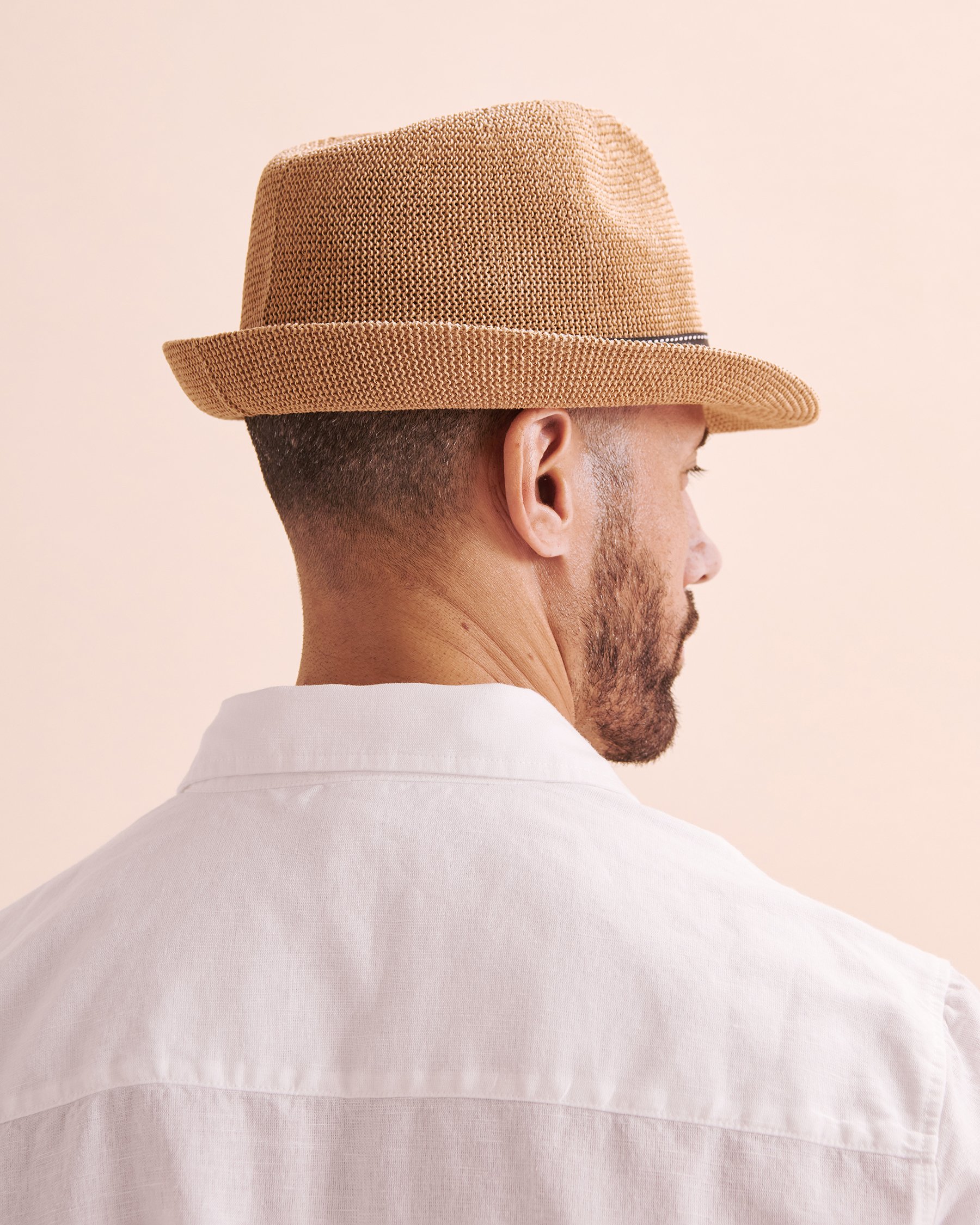 FINDS Fedora Straw Hat Cognac LA412-12670 - View2