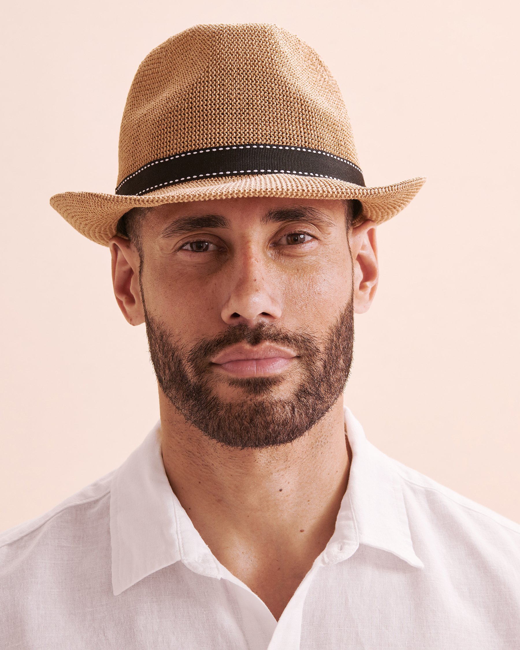 FINDS Fedora Straw Hat Cognac LA412-12670 - View1