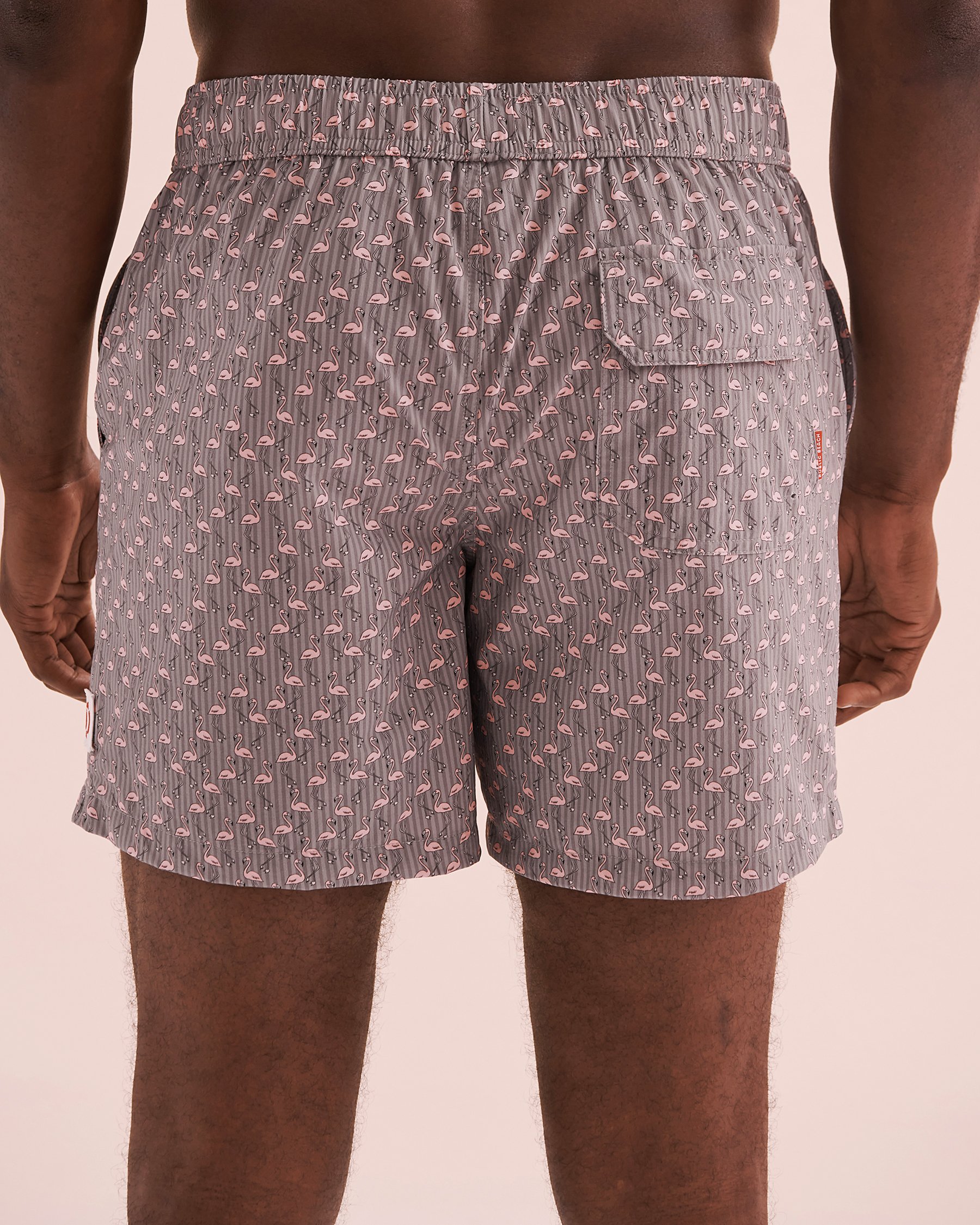 PUBLIC BEACH Flamingo Volley Swimsuit Grey PB7610BIK - View3