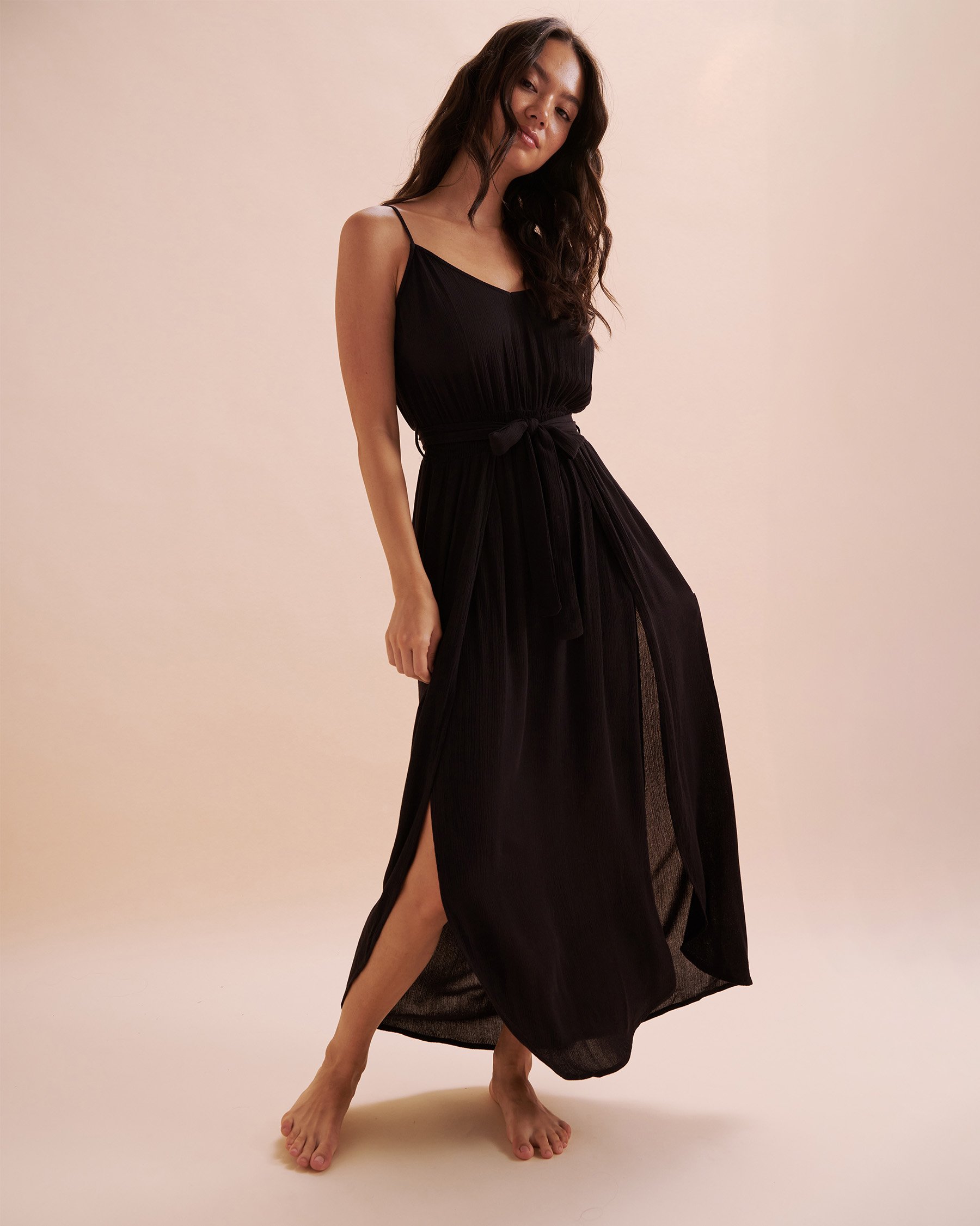 TROPIK Gauze Long Dress Black 02300136 - View9