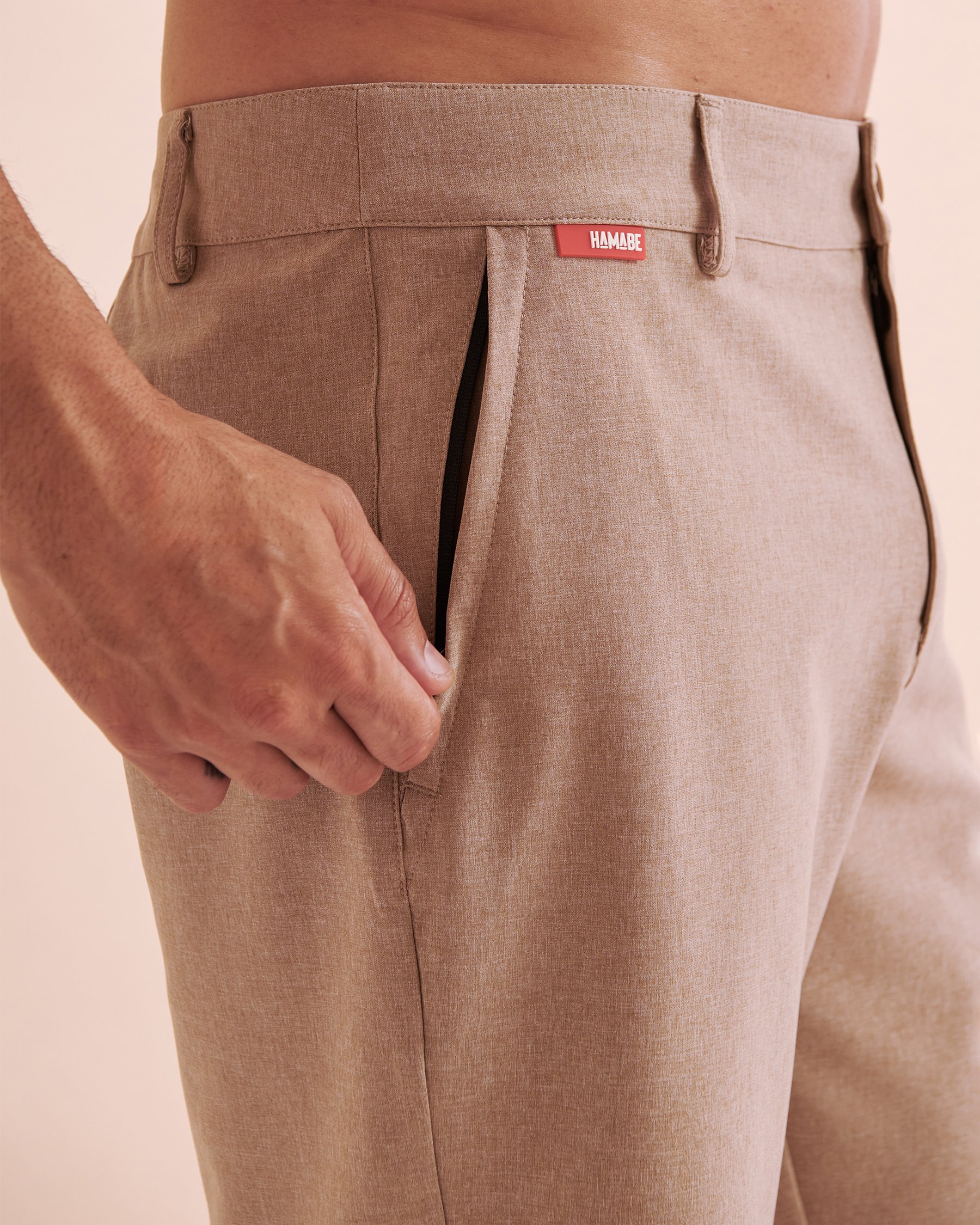 HAMABE Hybrid Shorts Light Khaki 03100038 - View6