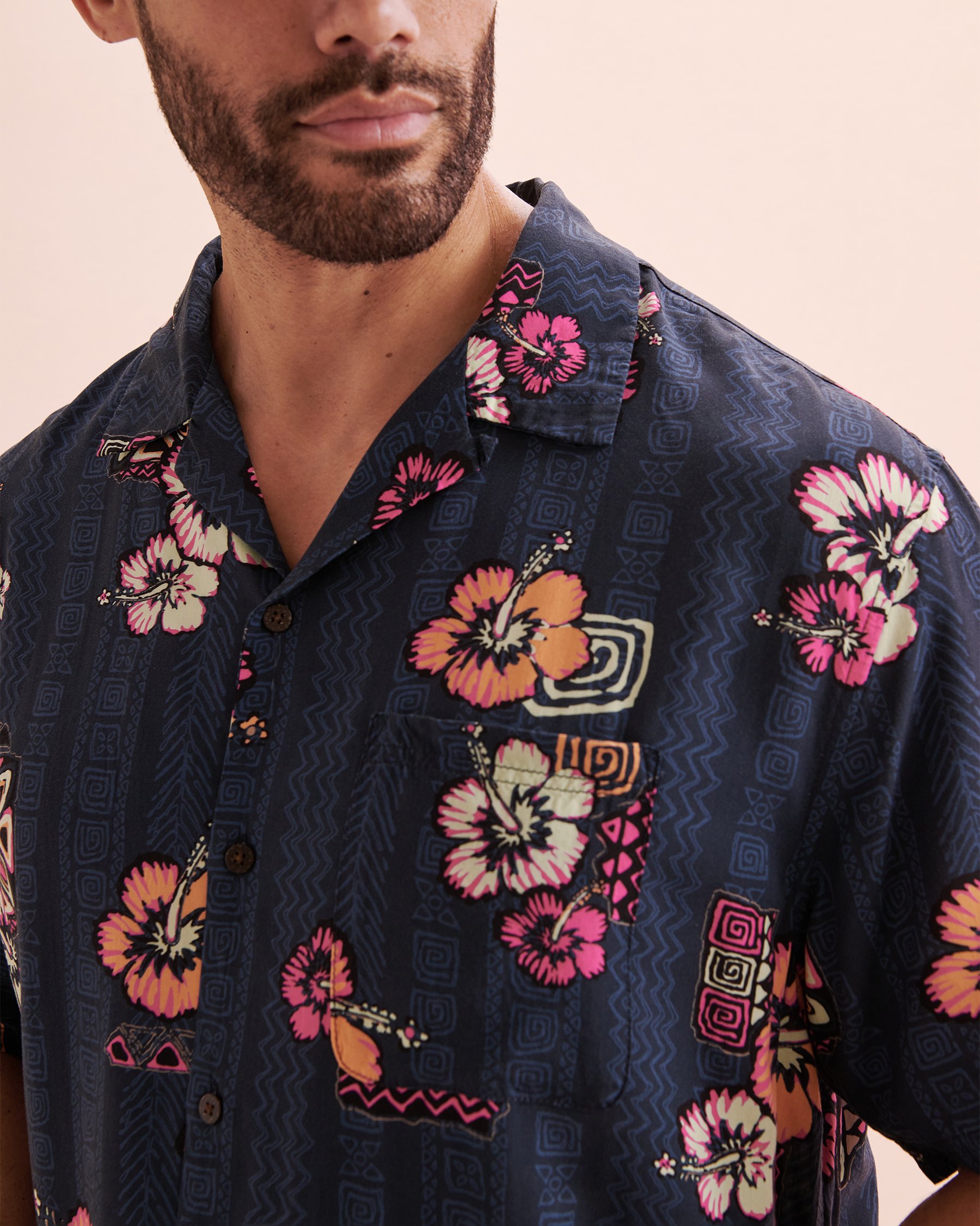 RIP CURL Hoffman Short Sleeve Shirt Navy Blue 044MSH - View3