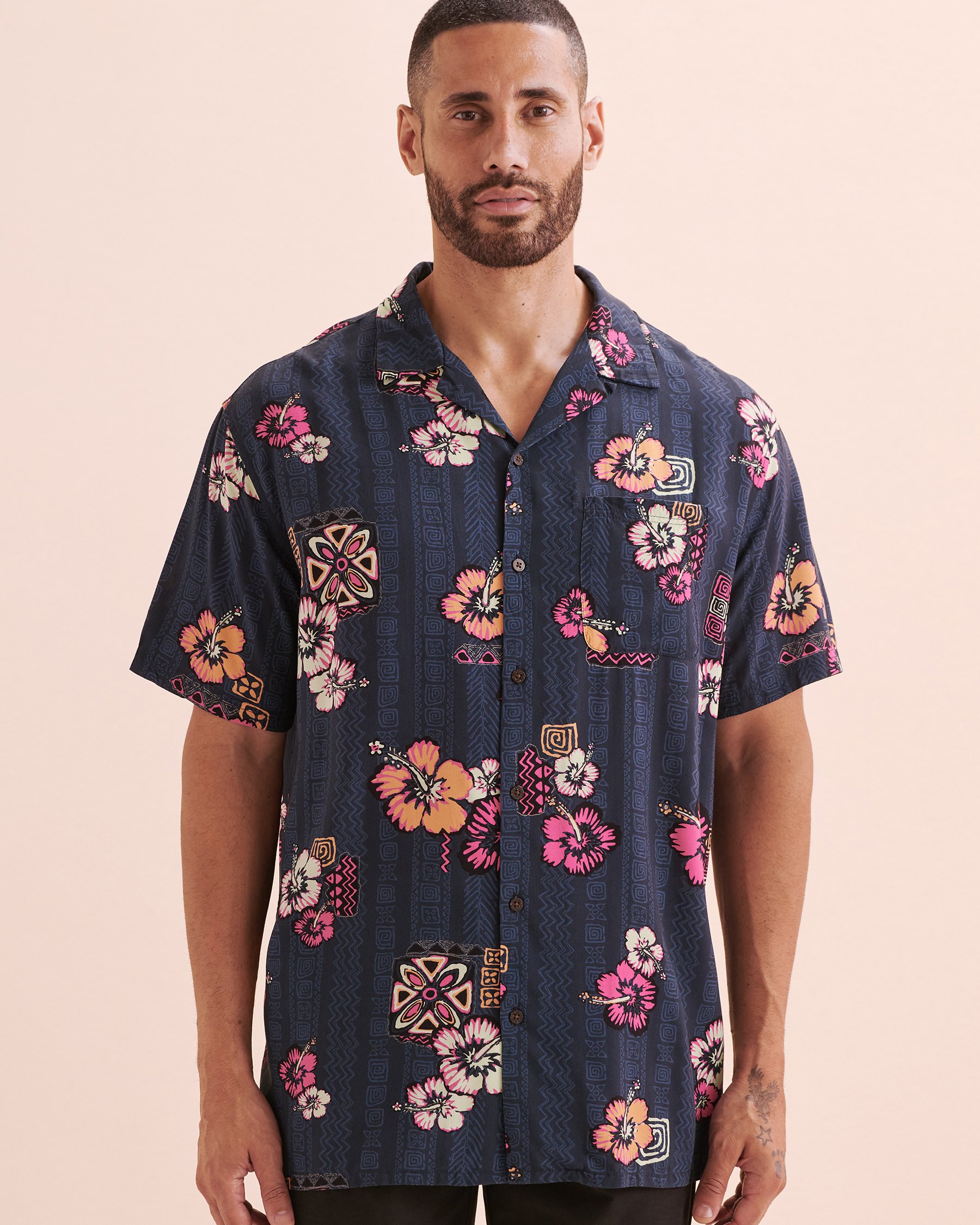 RIP CURL Hoffman Short Sleeve Shirt Navy Blue 044MSH - View4