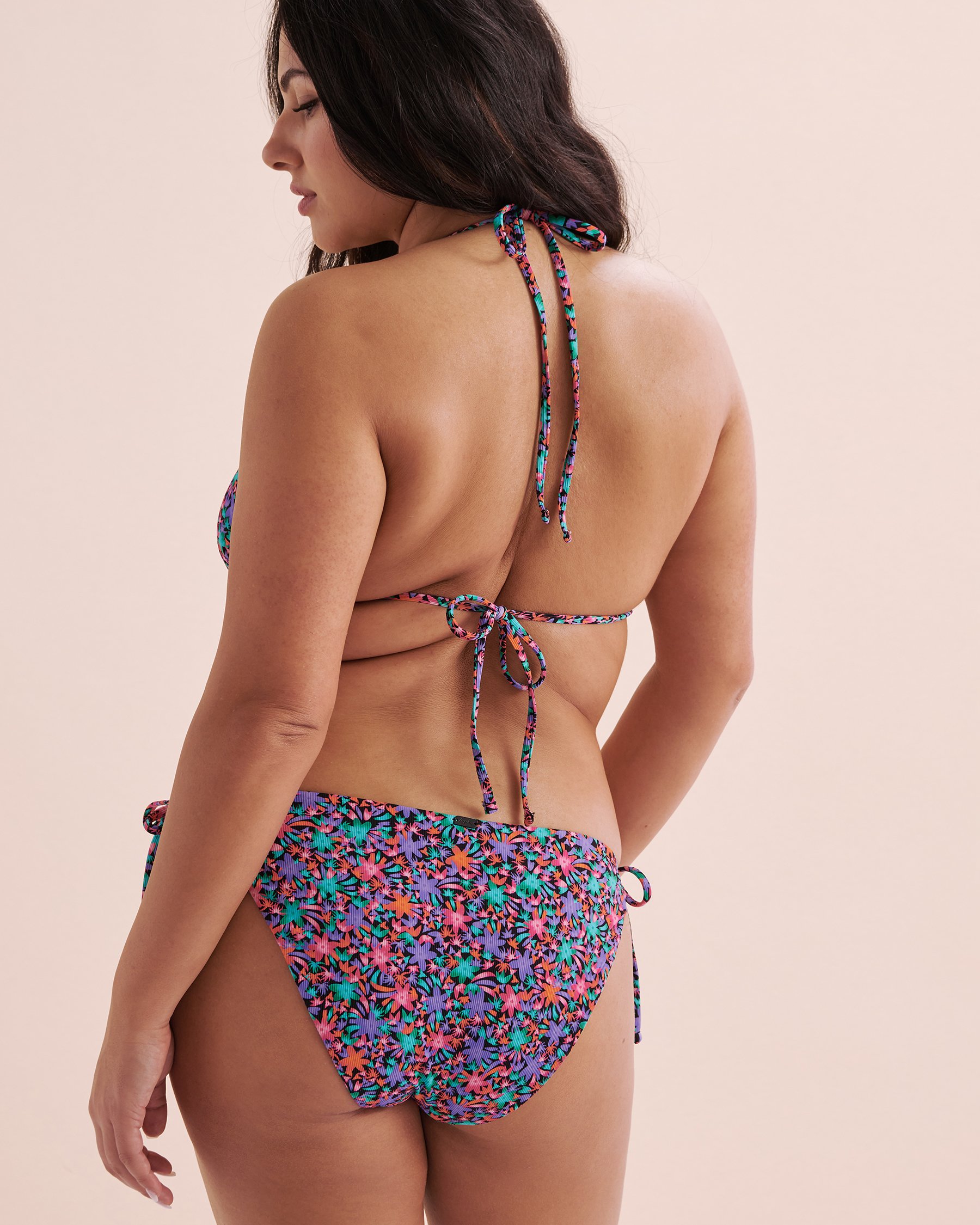 TROPIK Hot Tropical Ribbed Triangle Bikini Top Tropical 01100325 - View8