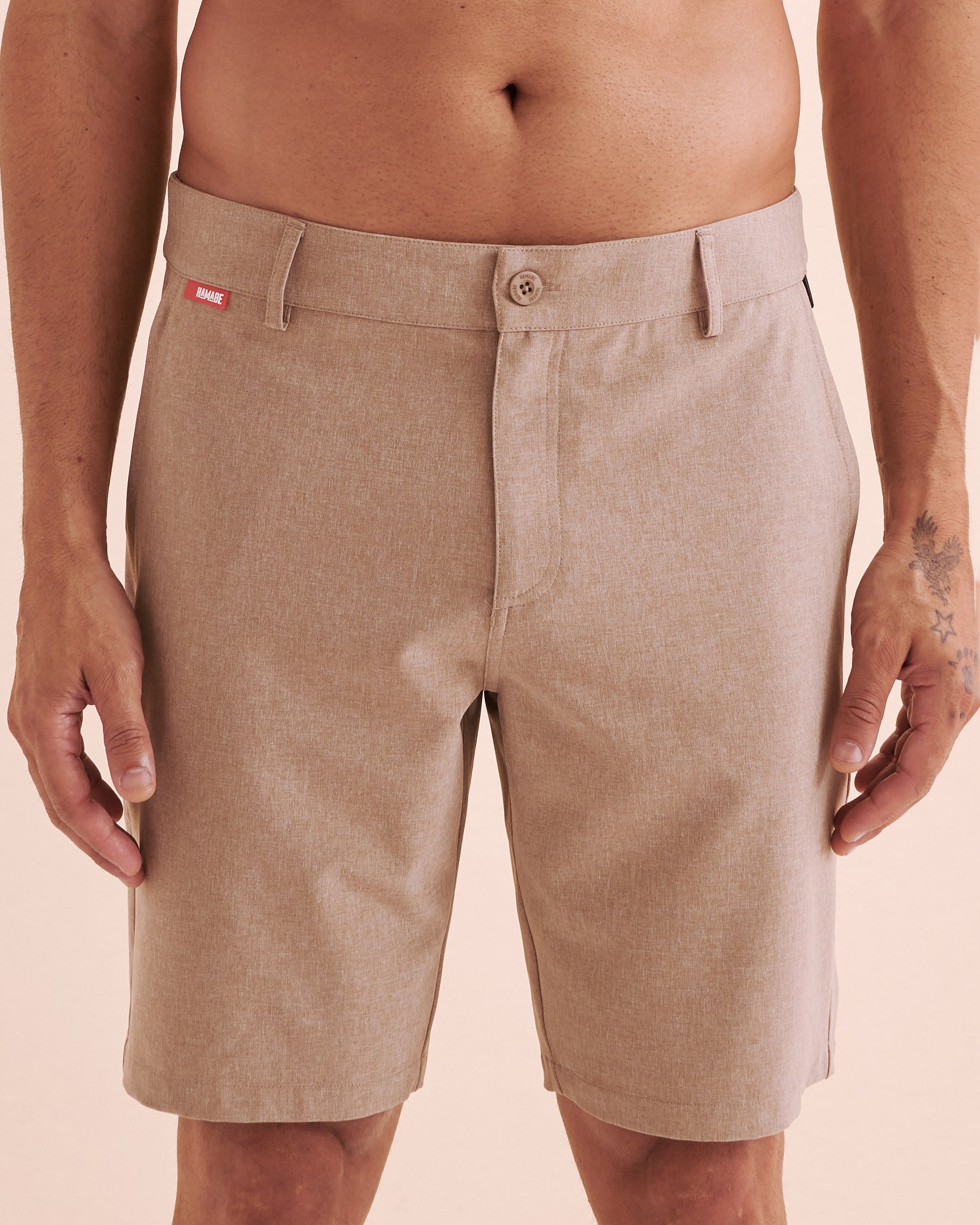 HAMABE Hybrid Shorts Light Khaki 03100038 - View4