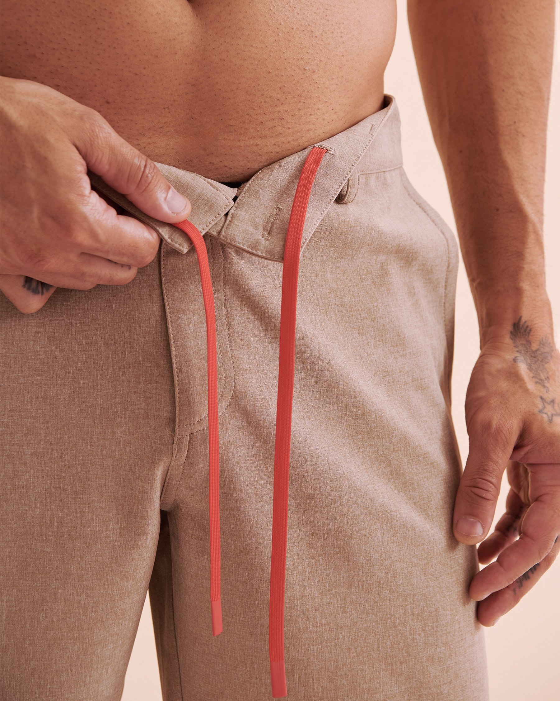 HAMABE Hybrid Shorts Light Khaki 03100038 - View7