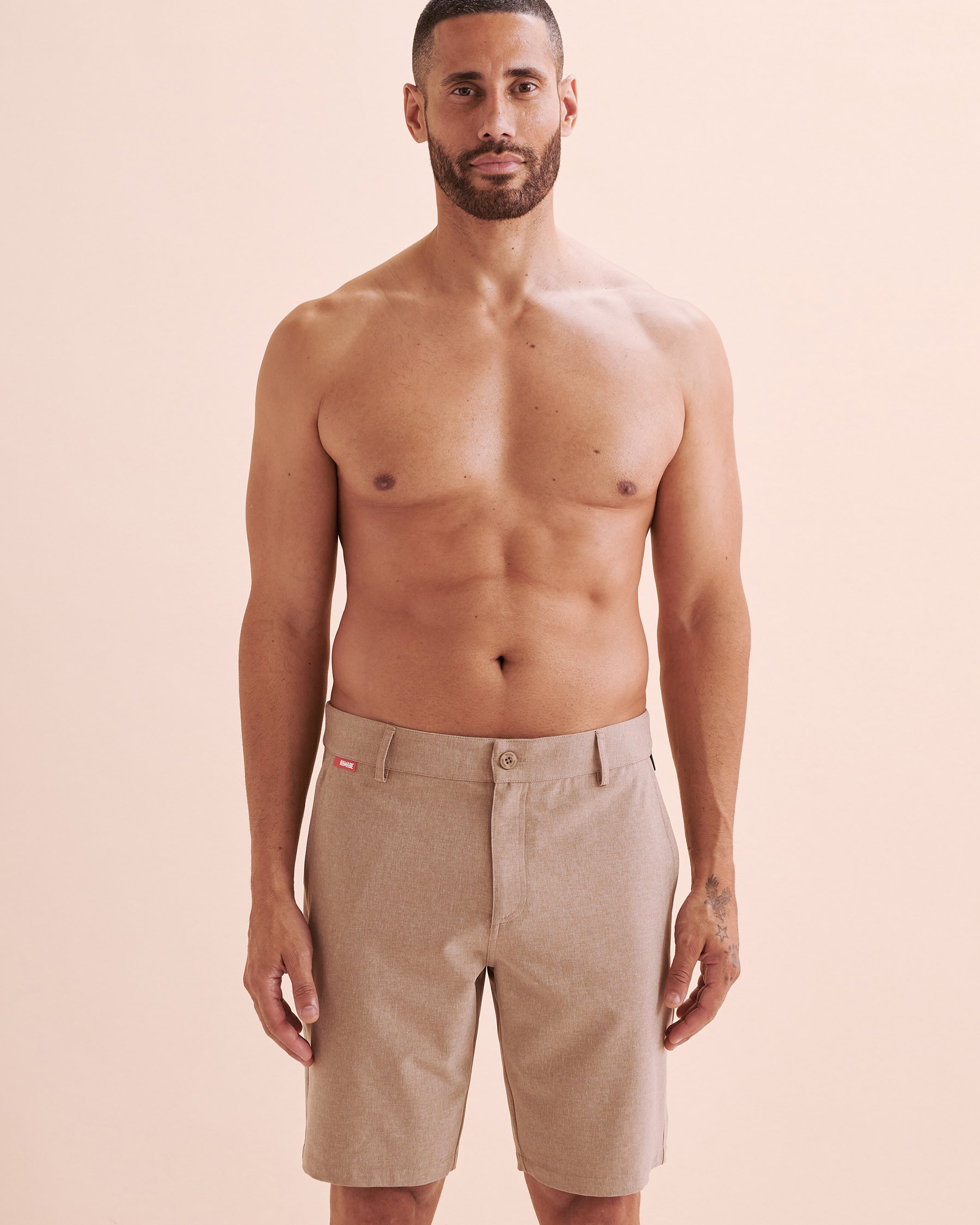 HAMABE Hybrid Shorts Light Khaki 03100038 - View9