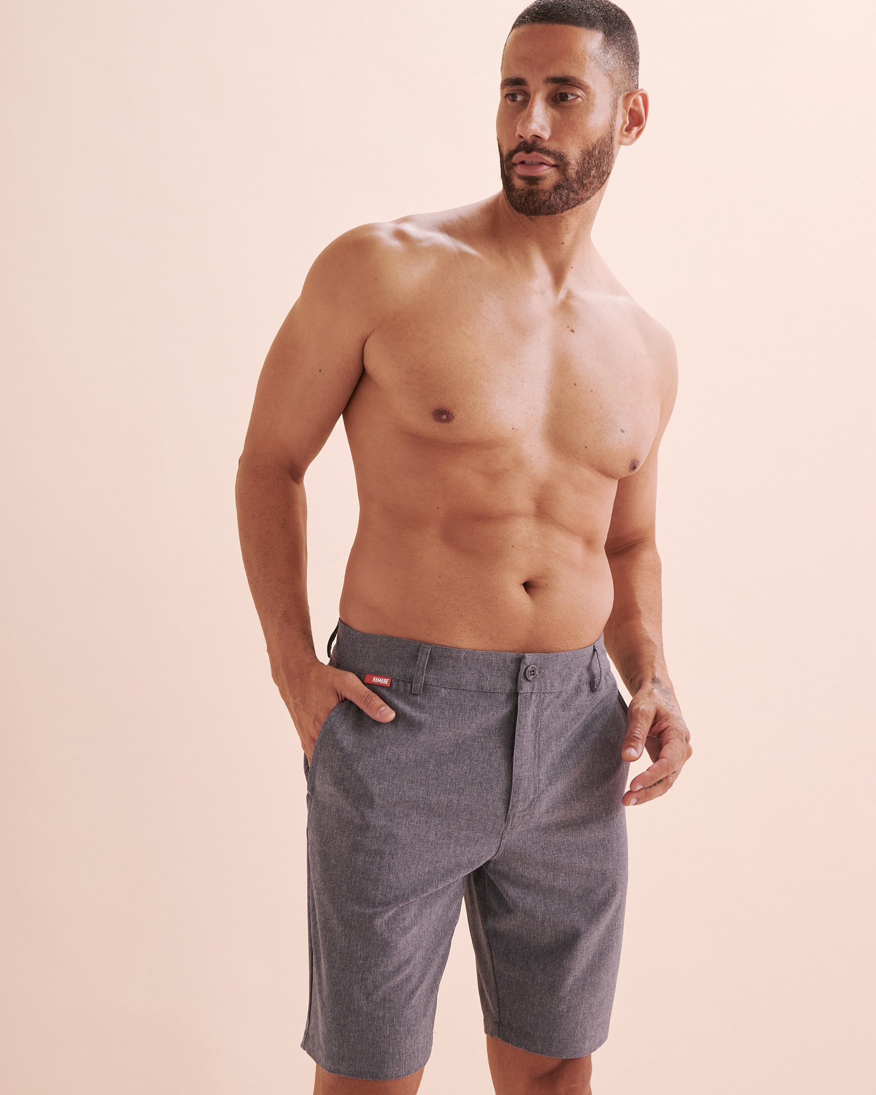 HAMABE Hybrid Shorts Navy Blue 03100038 - View5